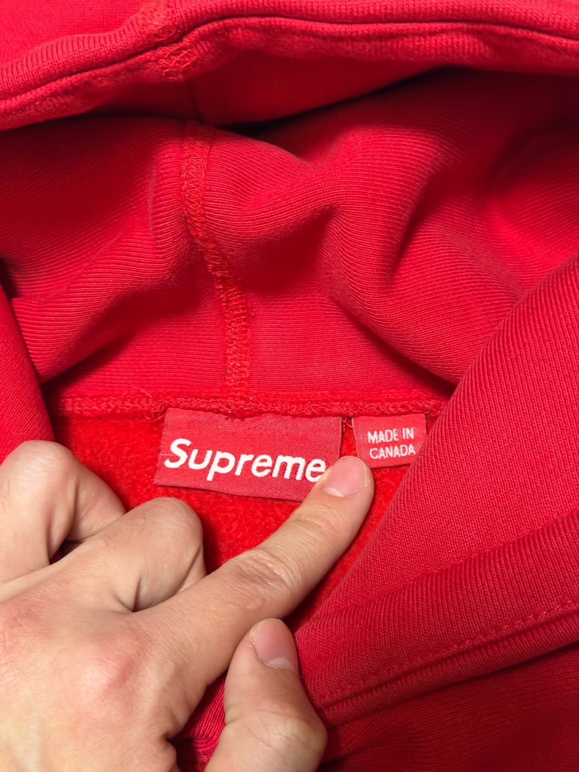 슈프림 박스로고 후드티 레드 레드 상품이미지4