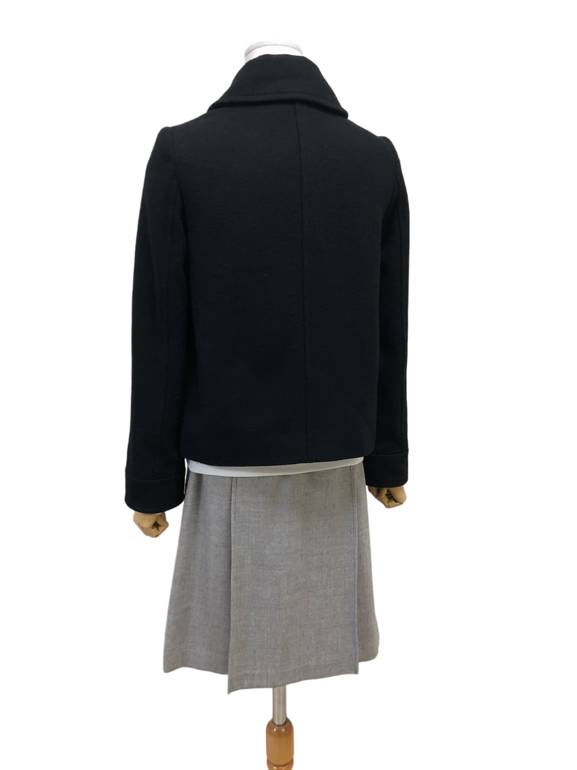 바비 양모 블랙 숏 코트 상품이미지7