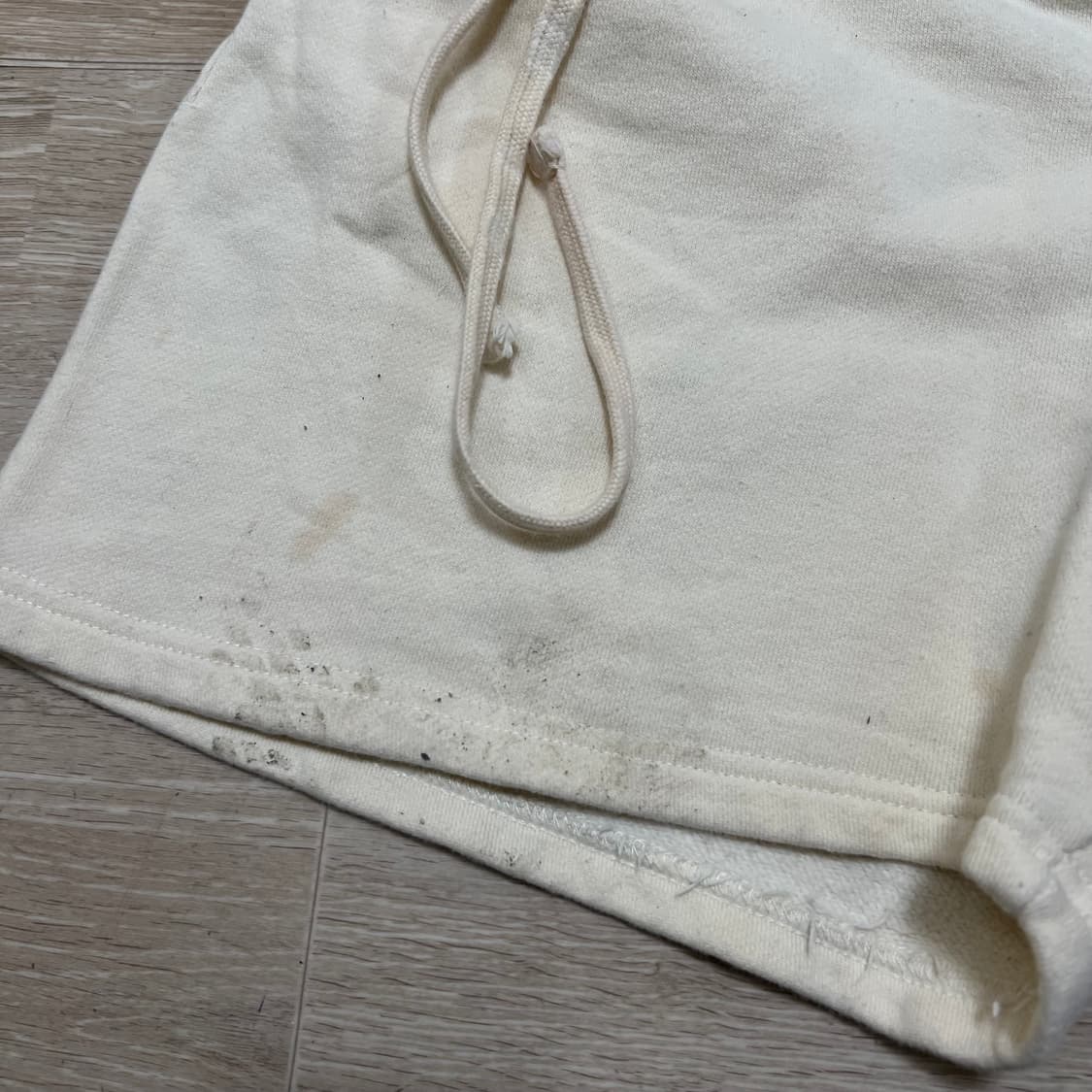 피어오브갓 에센셜 기모 트레이닝 하프 스웻팬츠 반바지 [아이보리] S 상품이미지4