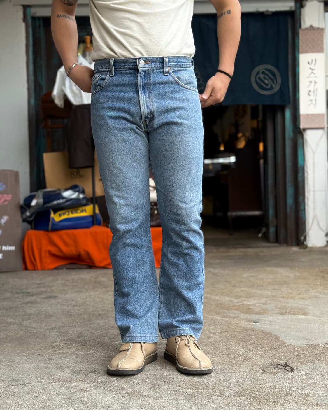 00‘s 리바이스 517 부츠컷 핏 데님 팬츠 34 상품이미지7