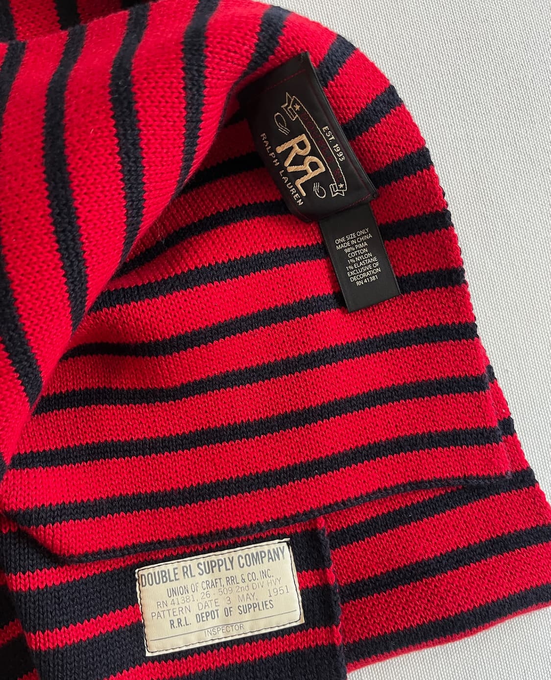 RRL heritage stripe knit muffler 상품이미지8