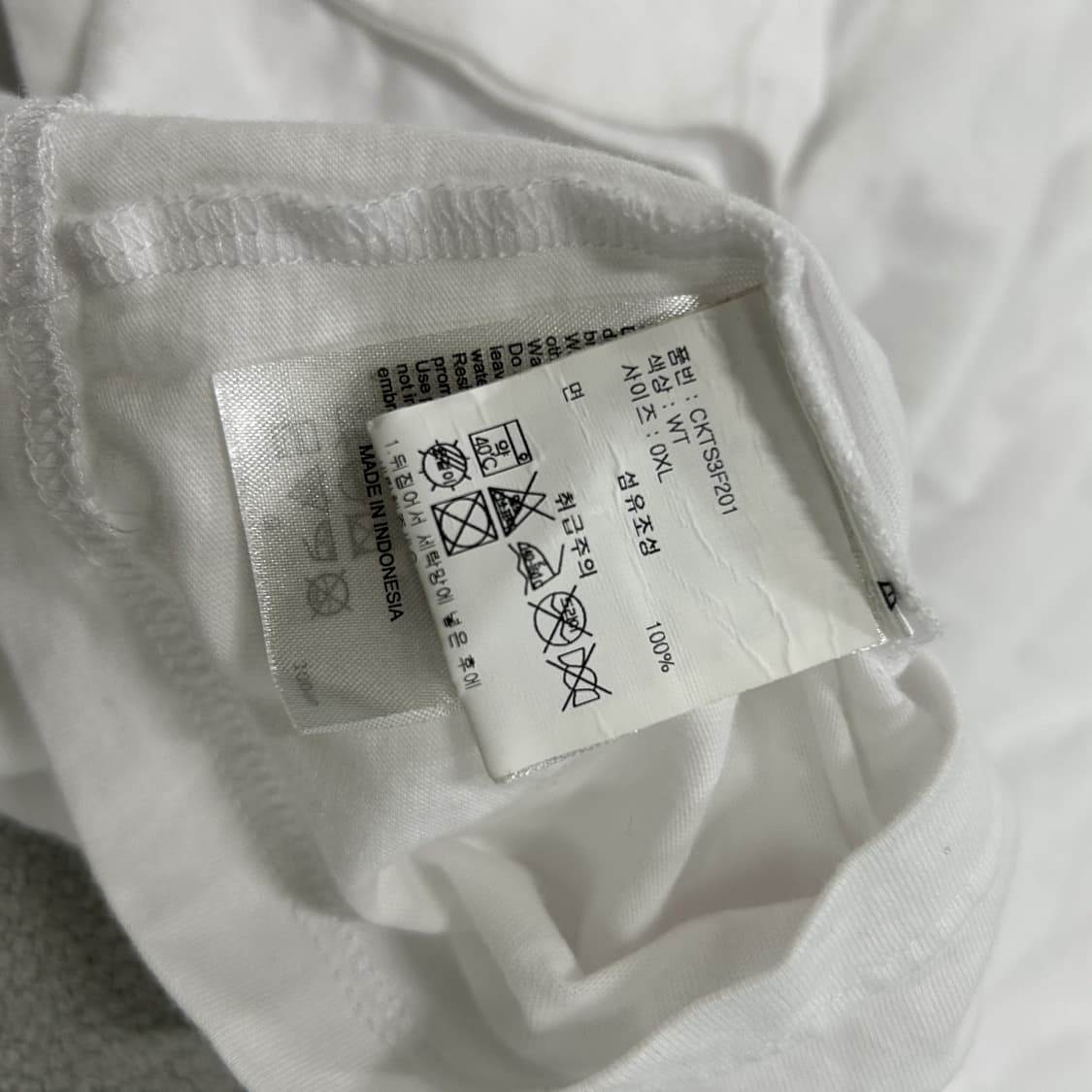 챔피온 흰색 긴팔티셔츠 m 상품이미지3