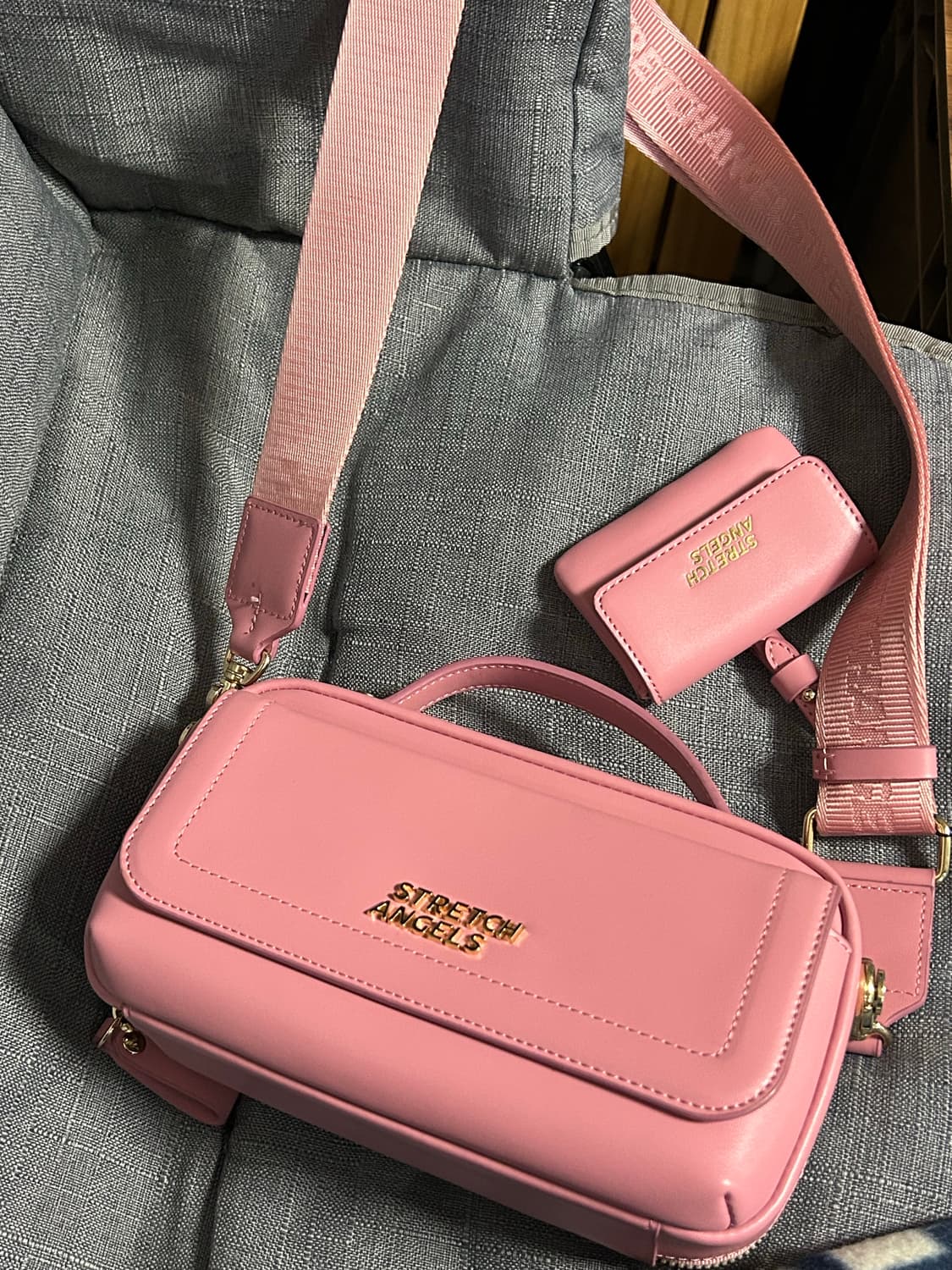 스트레치엔젤스 플랩 멀티 파니니백 (핑크) 상품이미지1