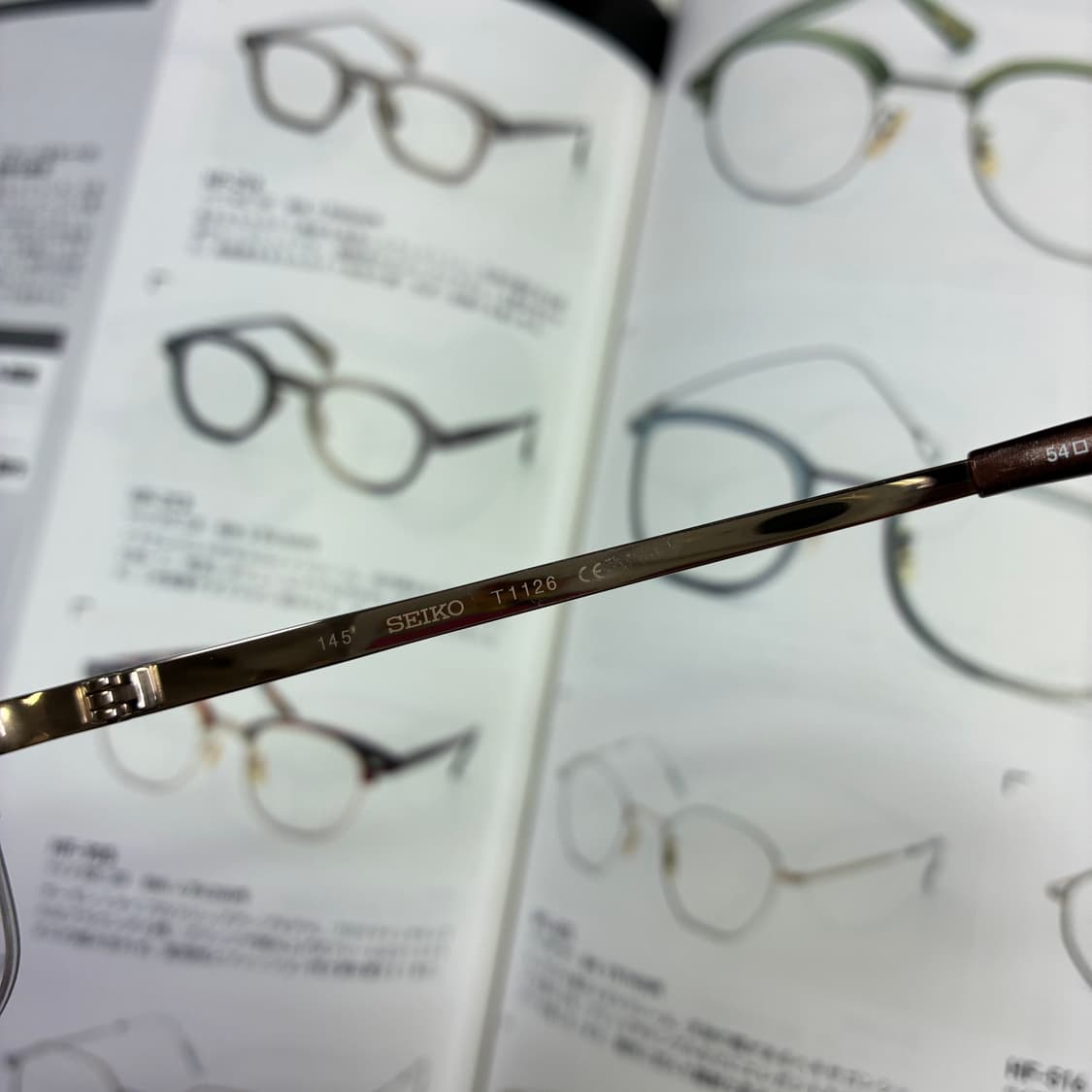 SEIKO 세이코 반무테 티타늄 골드 일본 안경 상품이미지5