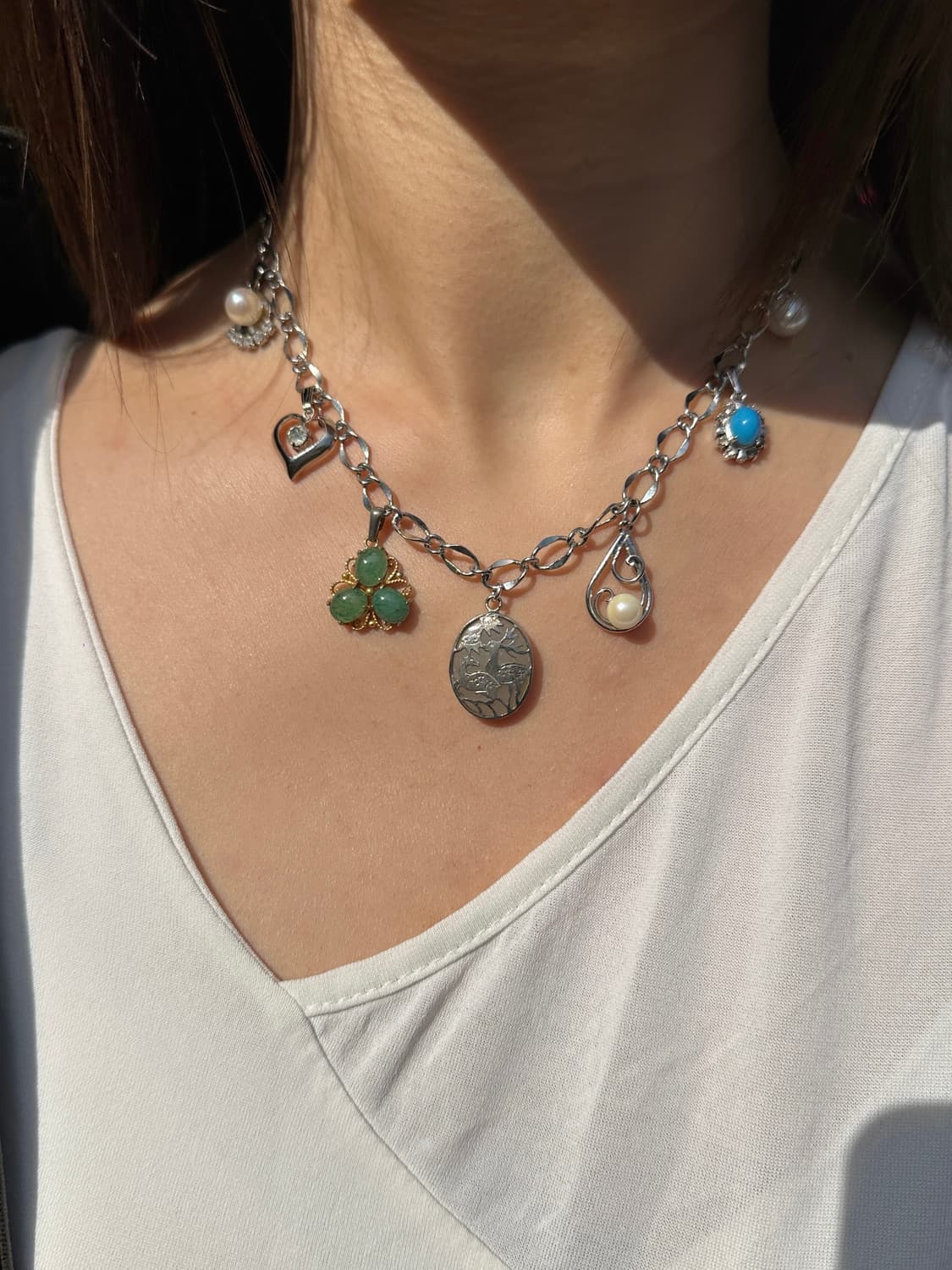 MUSTA Vintage Charm Custom Chain Necklac 상품이미지1