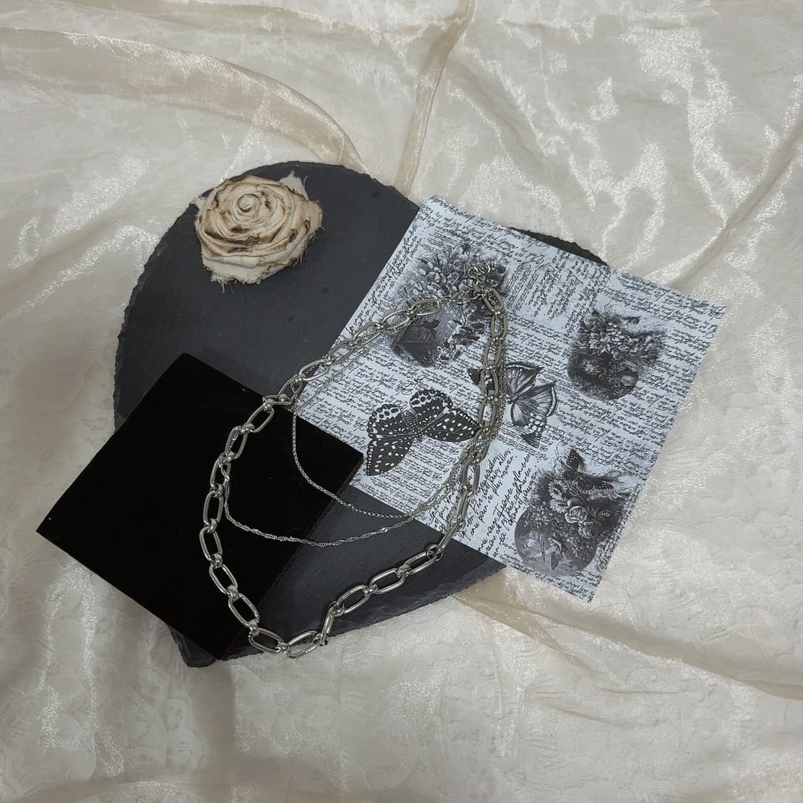 빈티지 레이어드 체인 목걸이 상품이미지2