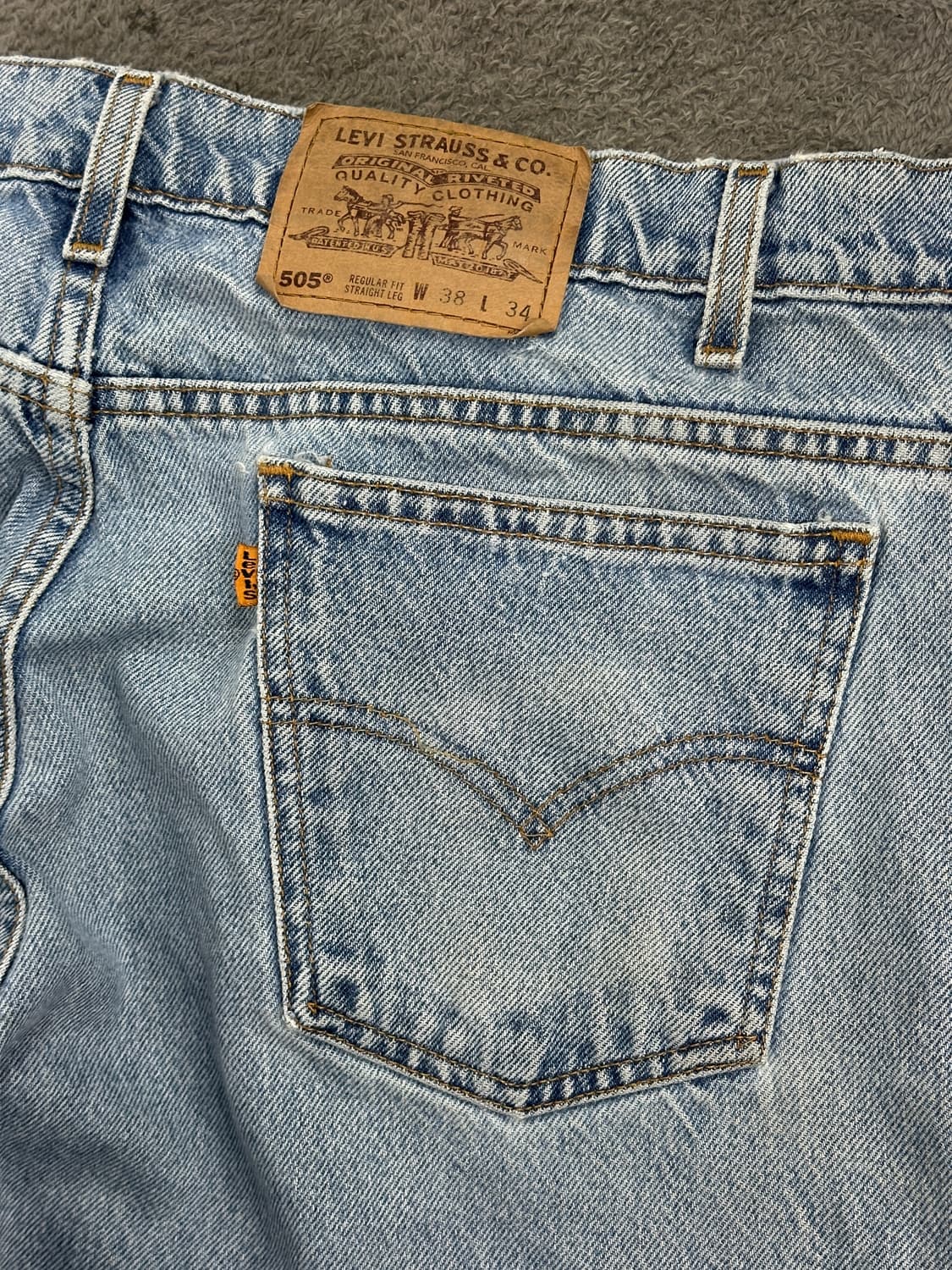 1996' 리바이스 505 데님 팬츠 38x34 상품이미지5