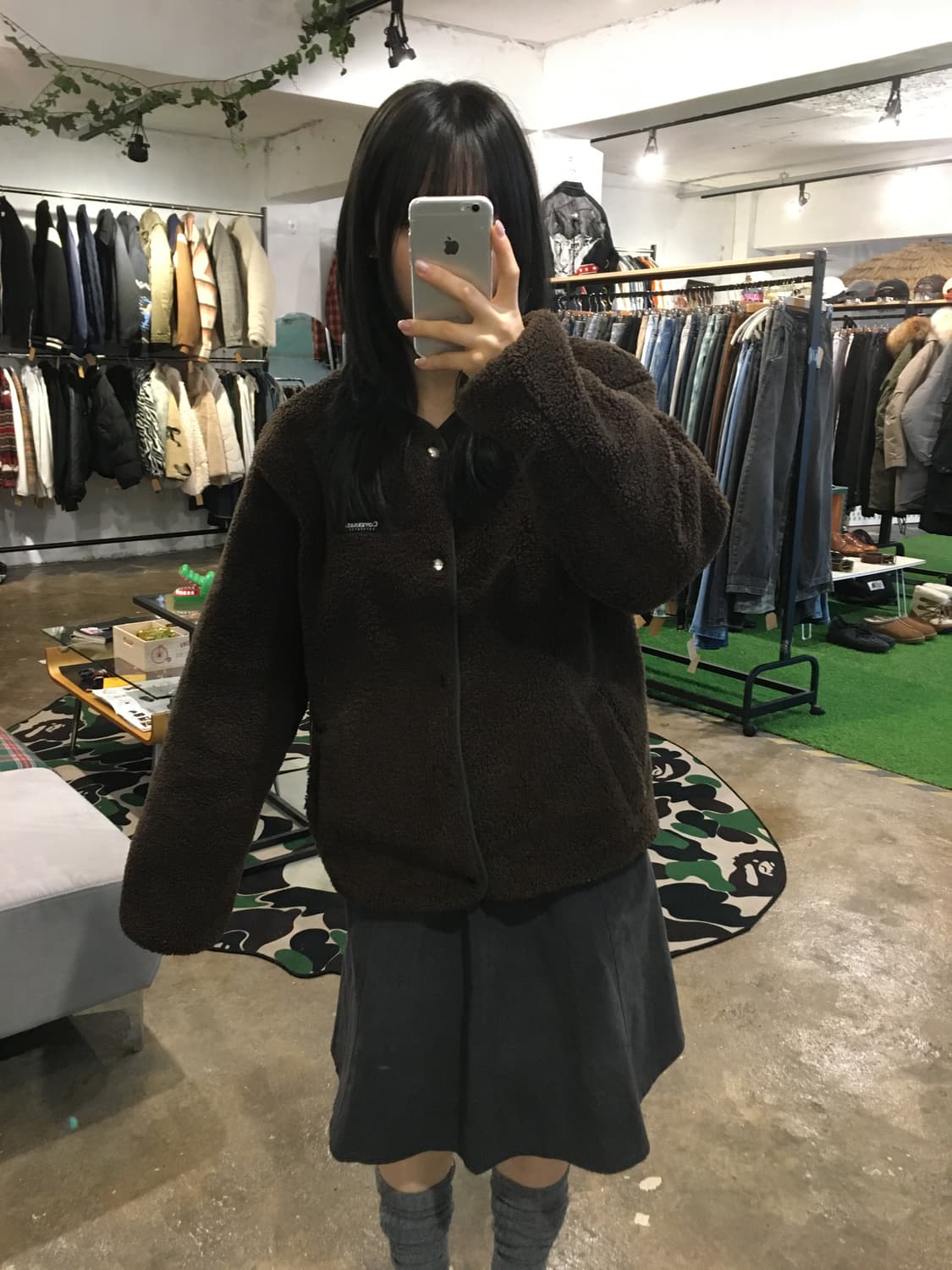 커버낫 리버시블 플리스 자켓 브라운 상품이미지5