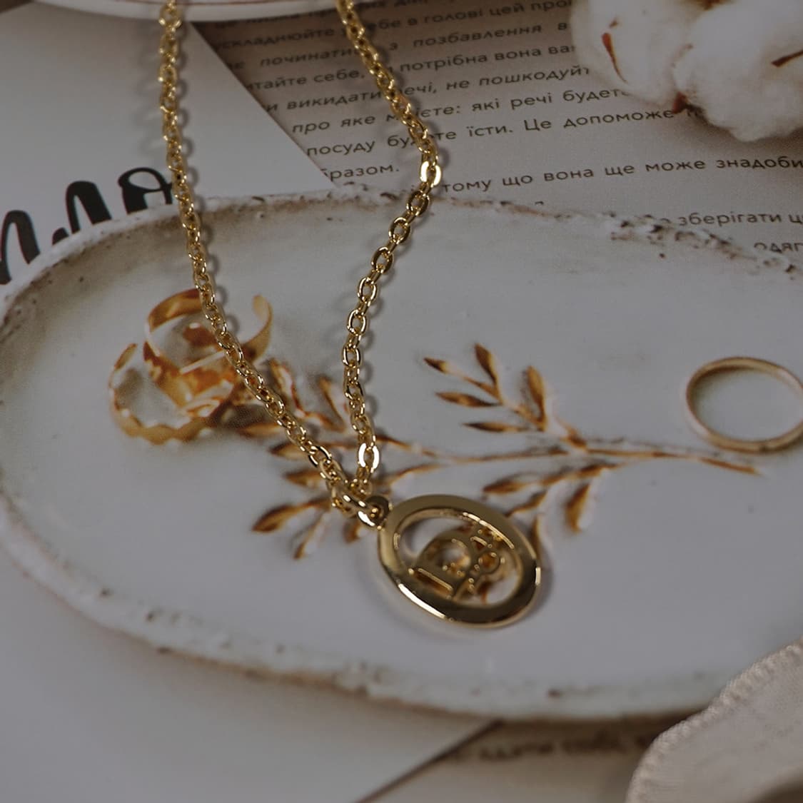 디올 오벌 펜던트 빈티지 목걸이 상품이미지7