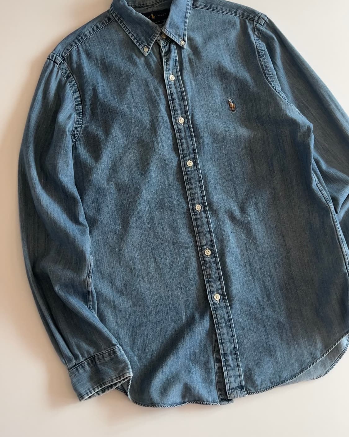 폴로 랄프로렌 데님 버튼다운 셔츠 M 상품이미지3