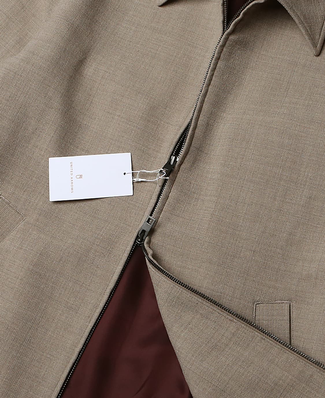 카모시타 [Camoshita] 베이지 울 투웨이 클래식 블루종 자켓 상품이미지3