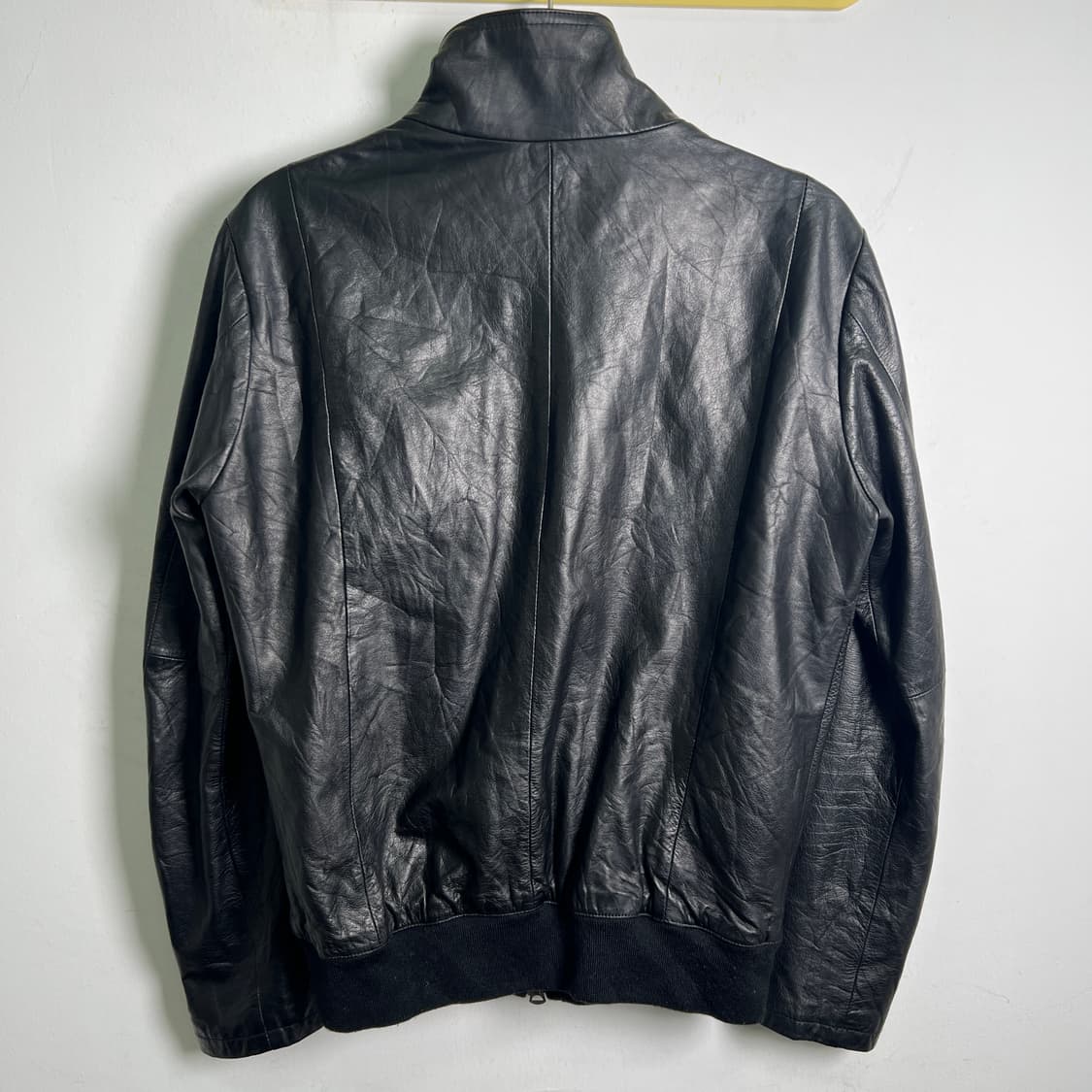 AQUELUE shama 소가죽 하이넥 봄버 자켓 40 상품이미지6