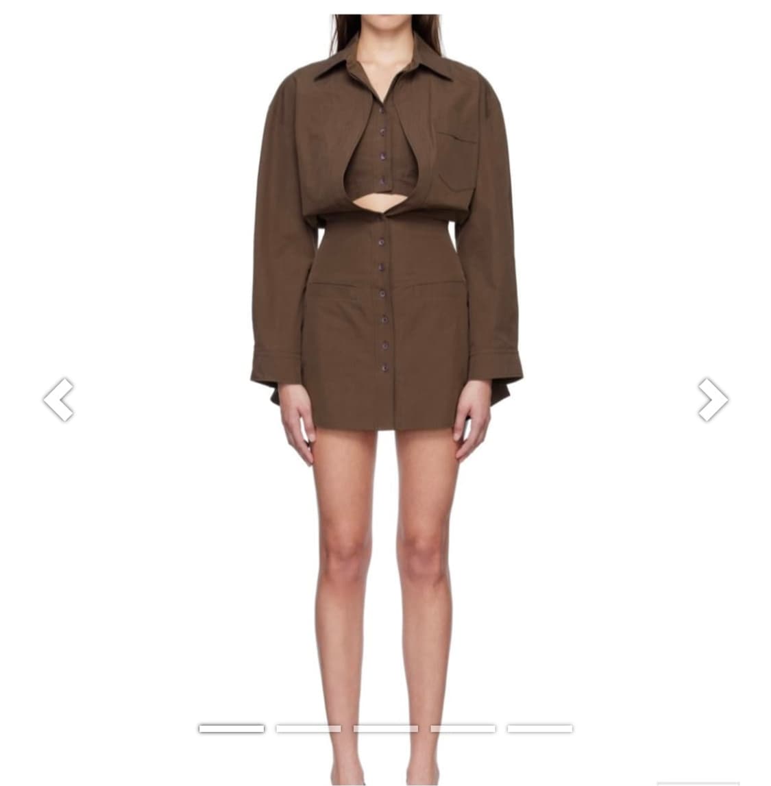 (새제품) 자크뮈스  라 로브 바운힐하 미니 원피스 38 셔츠드레스 상품이미지1