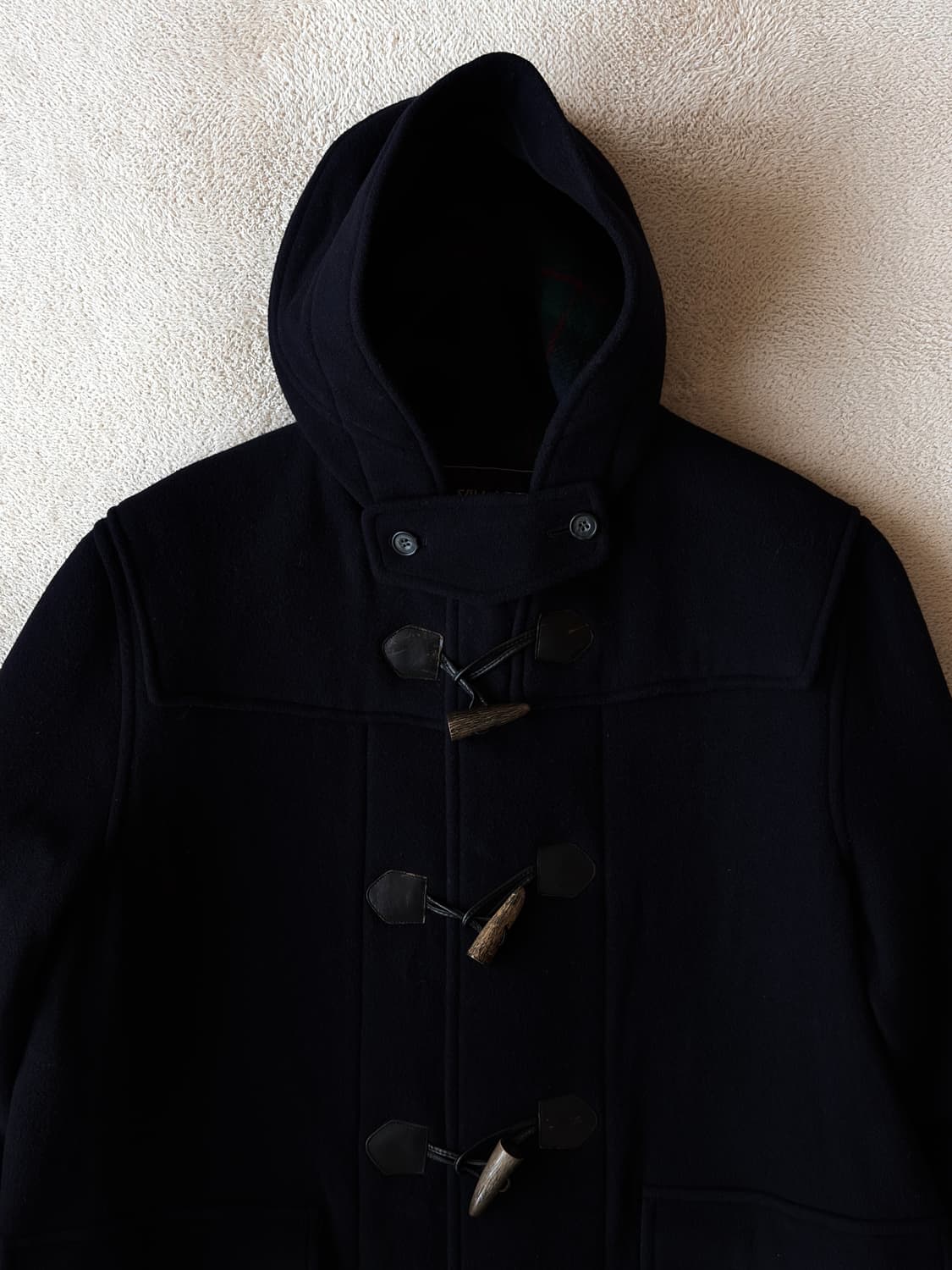 JAPAN 울·큐프라 후드 더플코트 상품이미지3