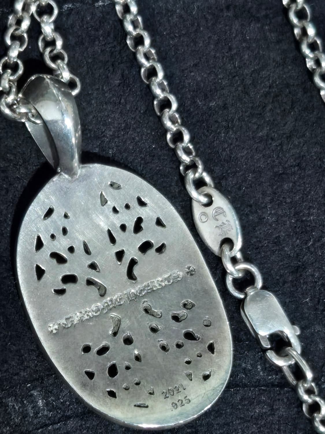 크롬하츠 오발 펜던트&롤체인20인치 정품 상품이미지5