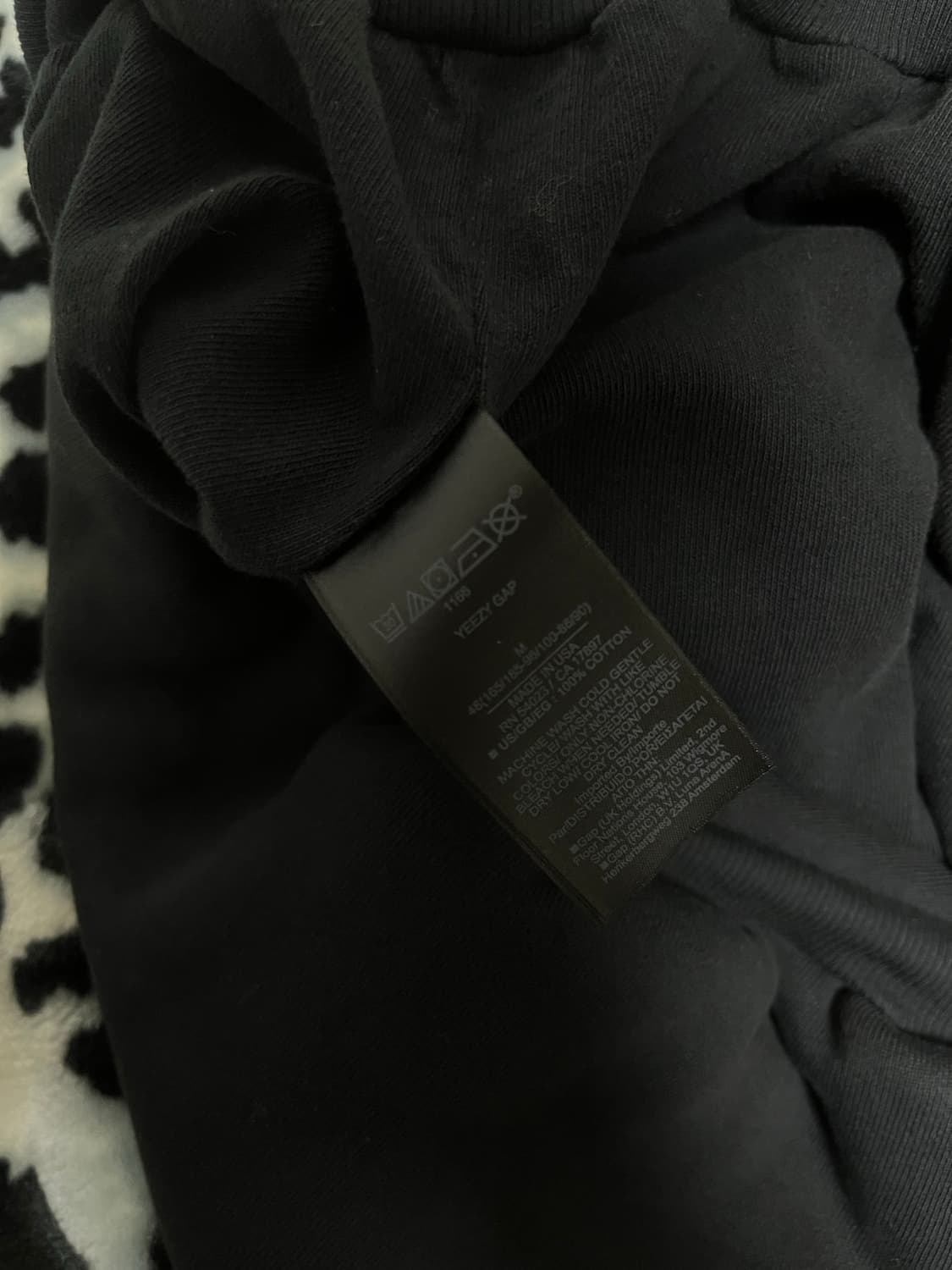 이지 갭 발렌시아가 도브 후드 워시드 블랙 상품이미지5