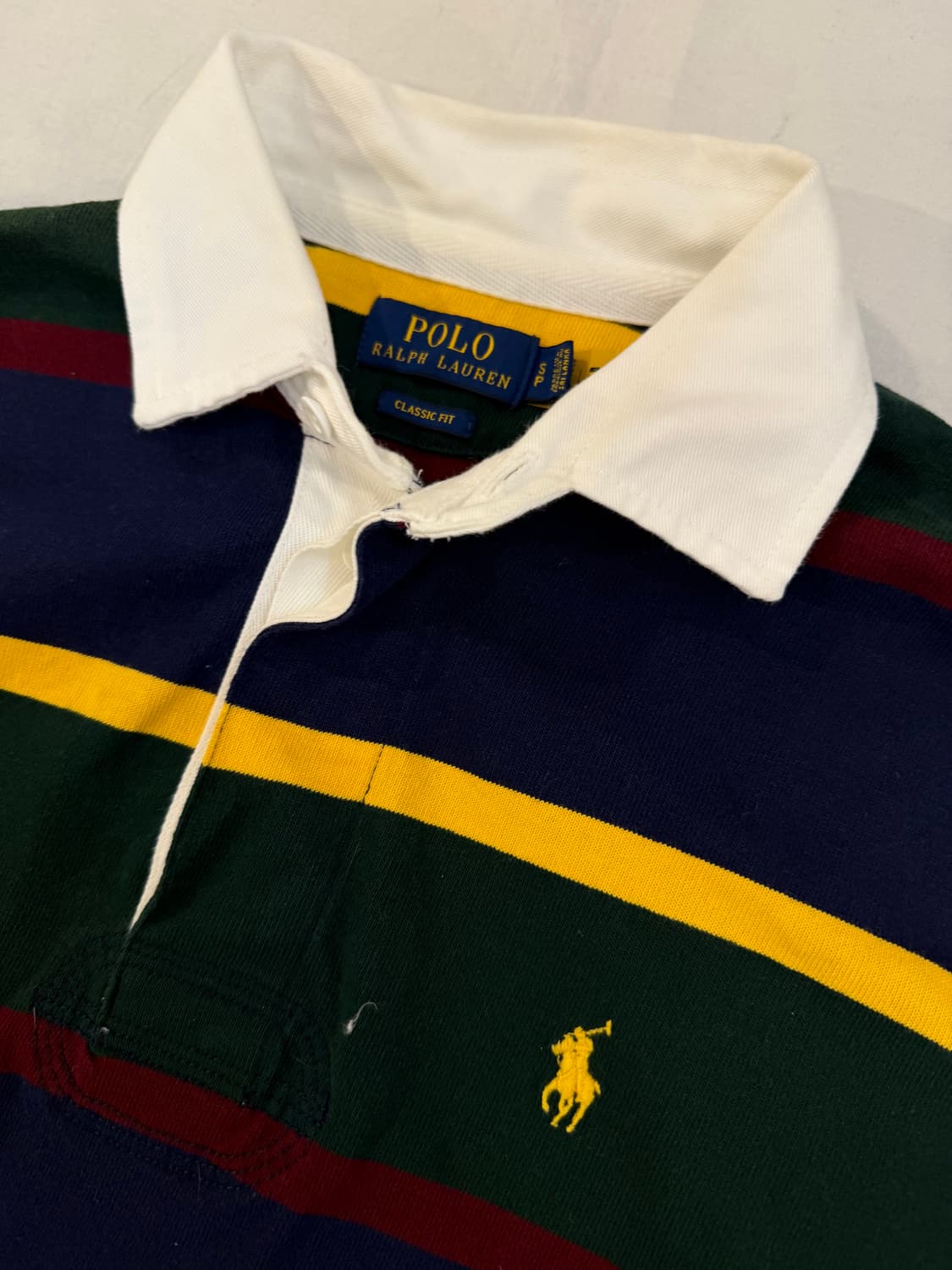 폴로 랄프로렌 최신형 스트라이프 럭비 롱슬리브 카라티 상품이미지5