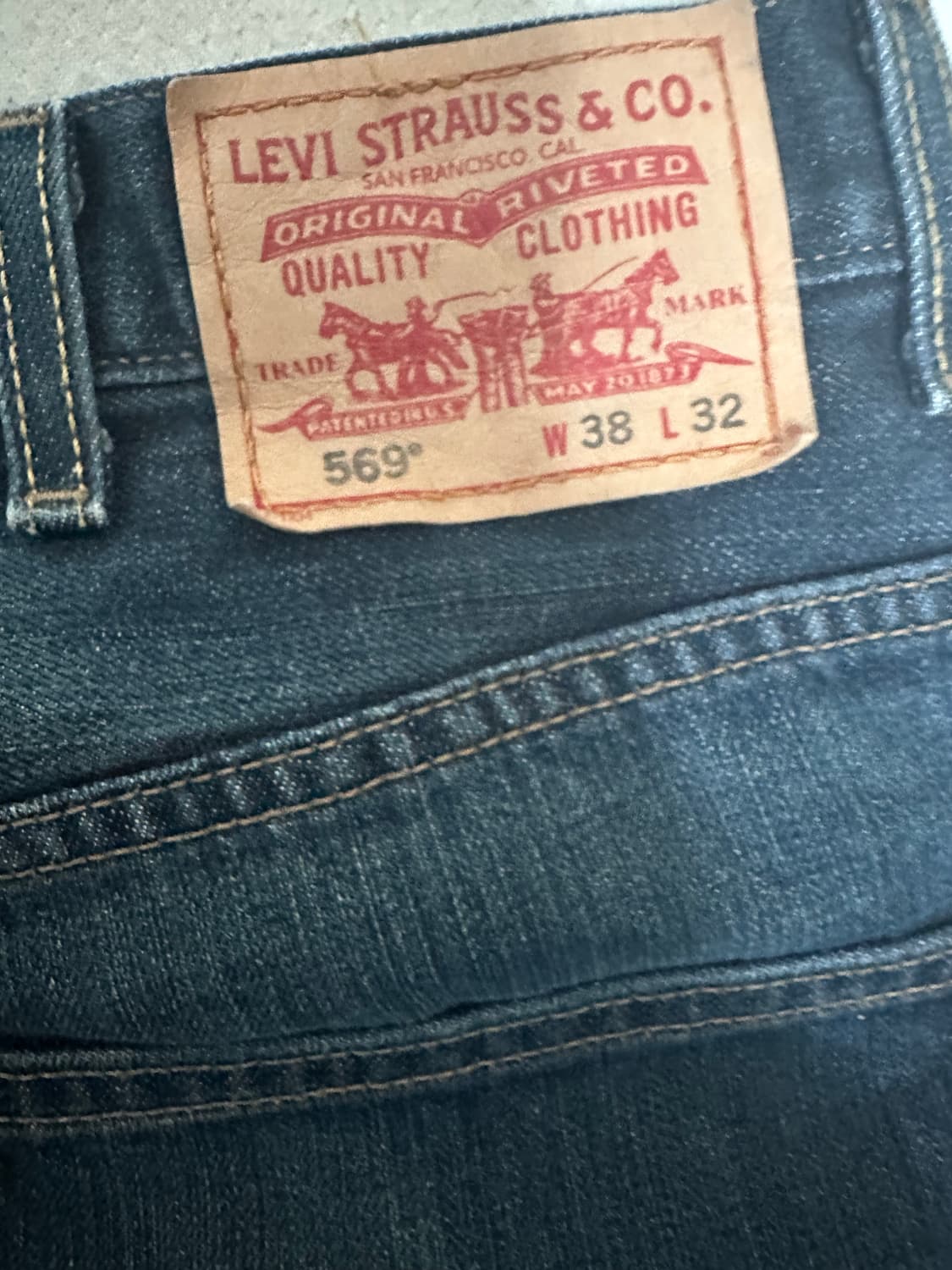 Levis 569 denim 38x32 판매합니다 상품이미지4