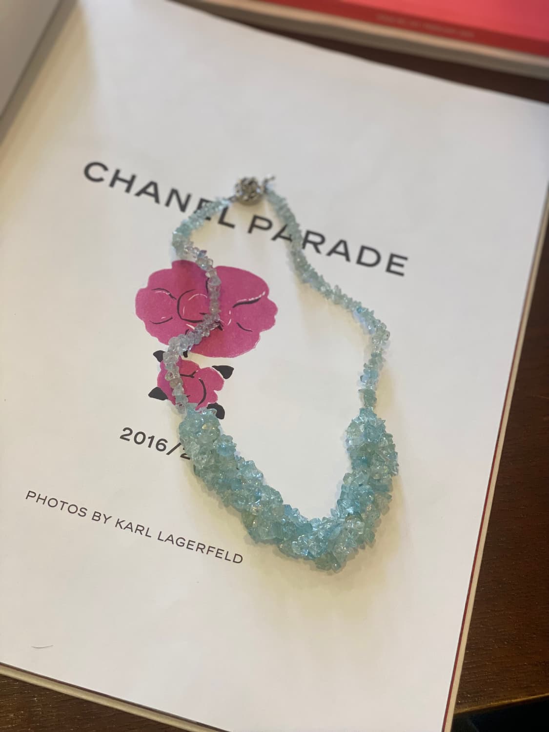 빈티지 아쿠아 블루스톤 비즈 목걸이 상품이미지3