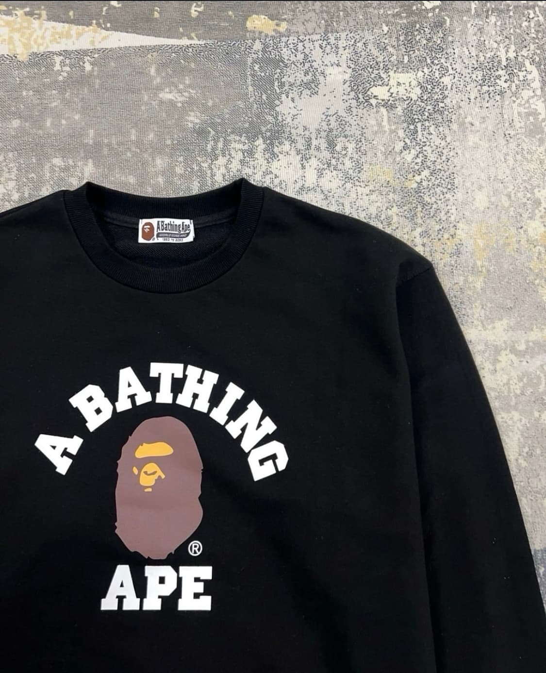 베이프 Bape 컬리지로고 맨투맨 블랙 상품이미지2
