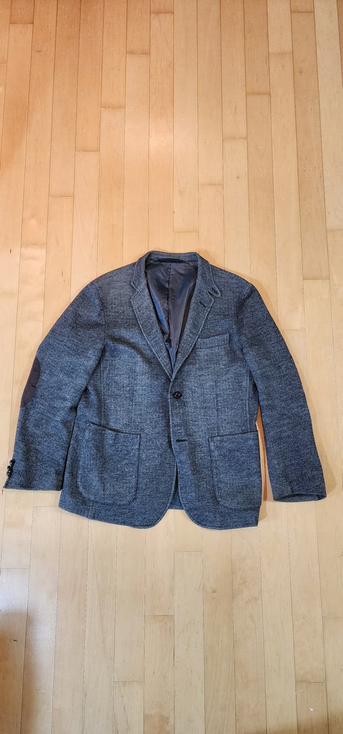 그레이 헤링본 울혼방 자켓 L 상품이미지4