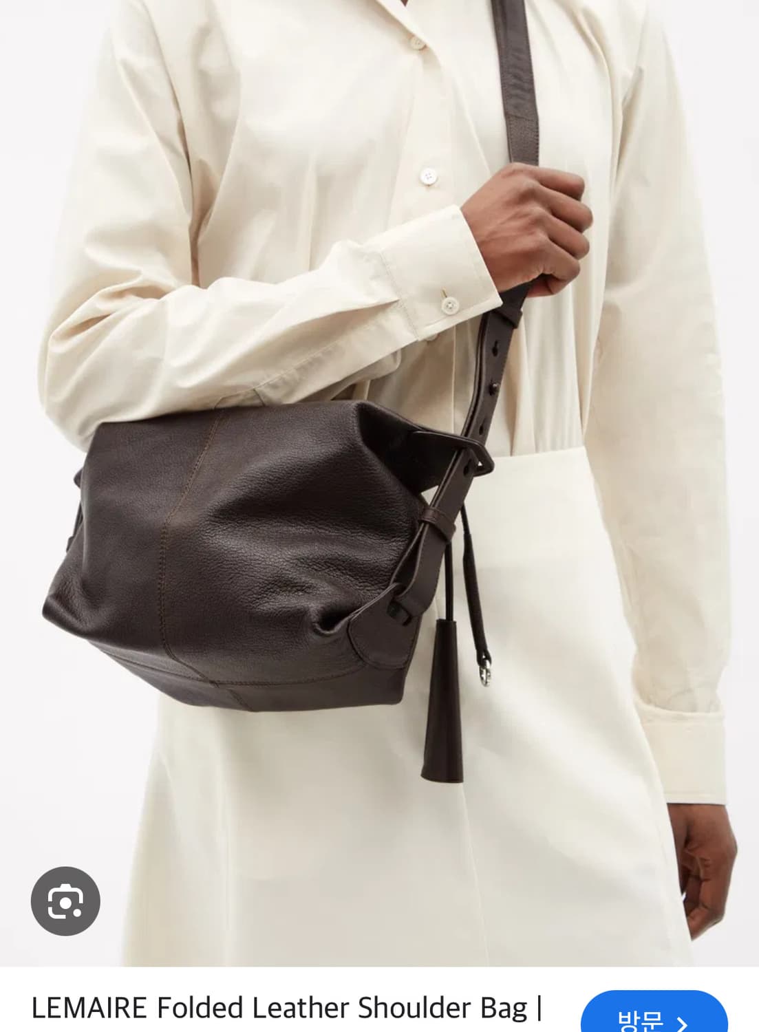르메르 Lemaire 폴디드 백 다크 브라운 제니 가방 새상품 컨디션은  상품이미지1