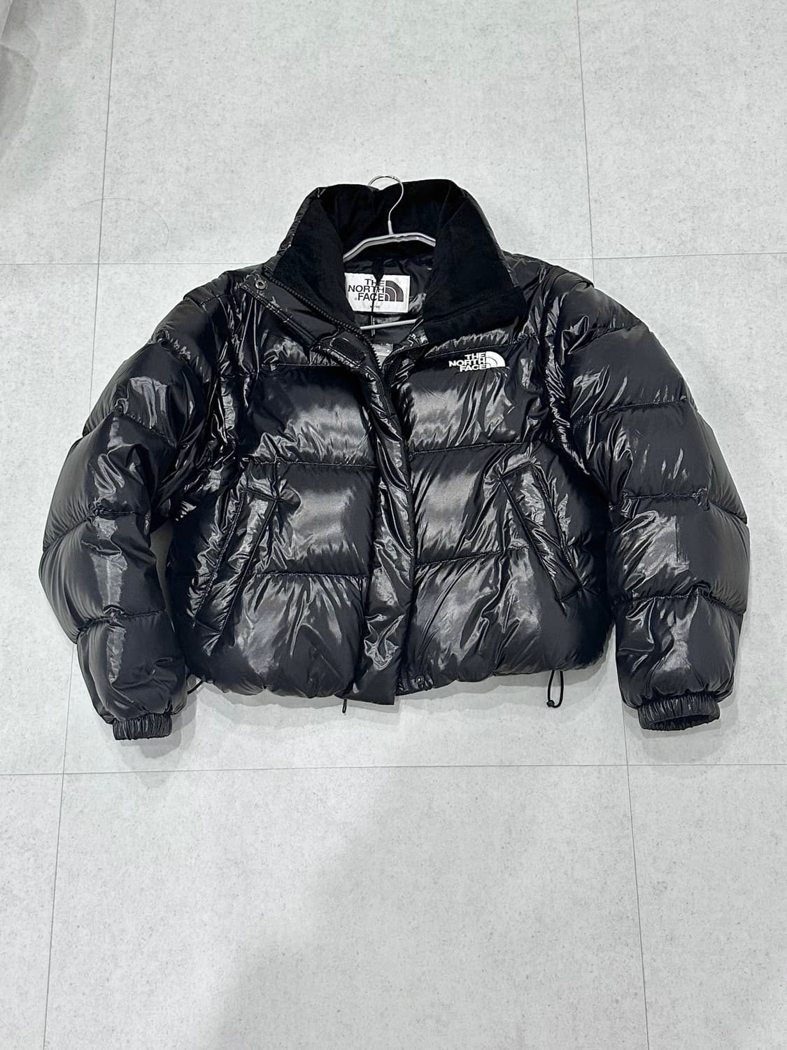 노스페이스 화이트 라벨 글로시 패딩 디테처블 다운 자켓 블랙 M 상품이미지1