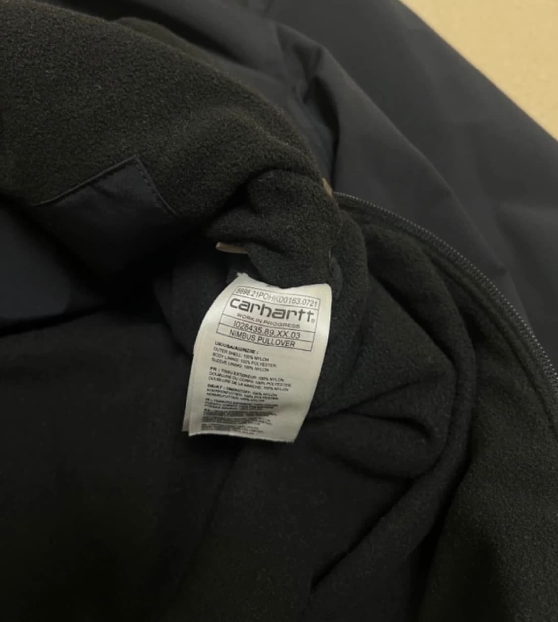 칼하트 님버스 풀오버 M 블랙 상품이미지4