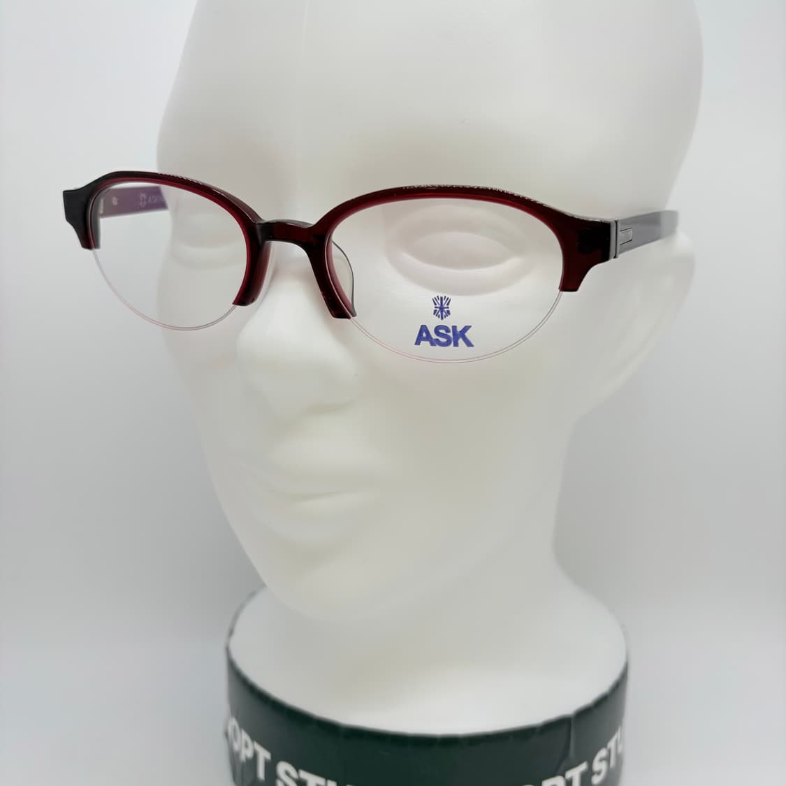 ASK 오벌형 레드 반뿔테 빈티지안경 상품이미지6