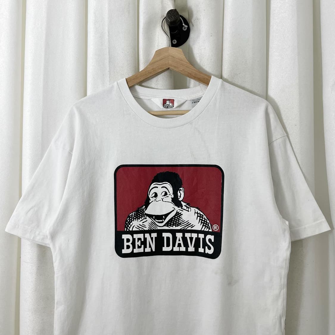 벤데이비스 화이트 빅프린팅 하프 티셔츠 상품이미지2