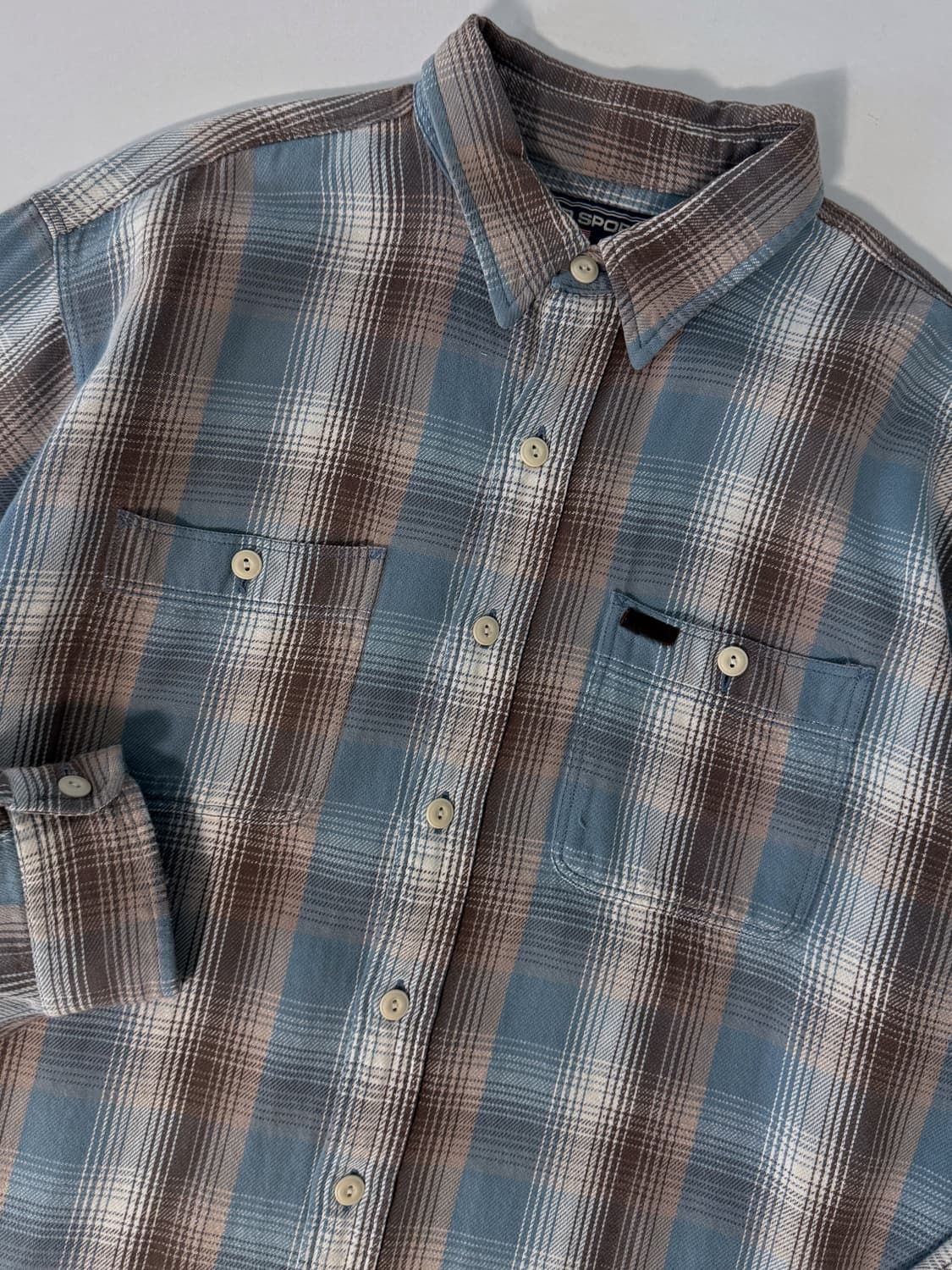 폴로스포츠 90‘s 오버사이즈 스포츠맨 울 체크셔츠 상품이미지2