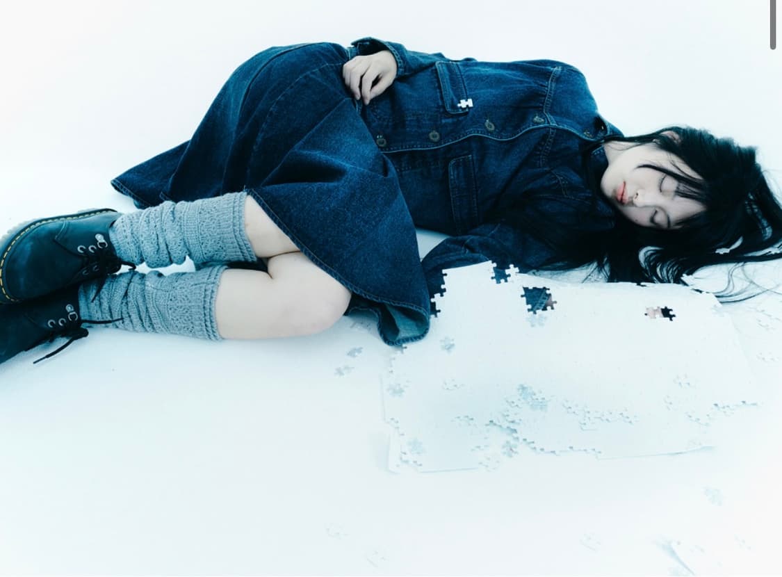 코이세이오 데님 청 셋업 (자켓+치마) 2사이즈 상품이미지1