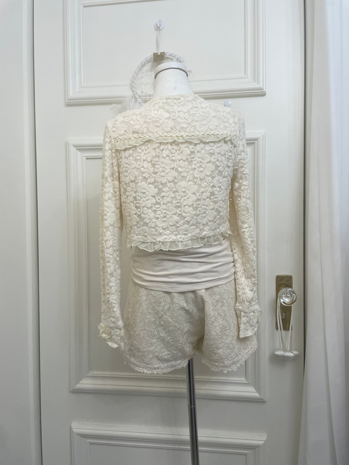 ivory lace pleats short pants(size-M) 상품이미지8