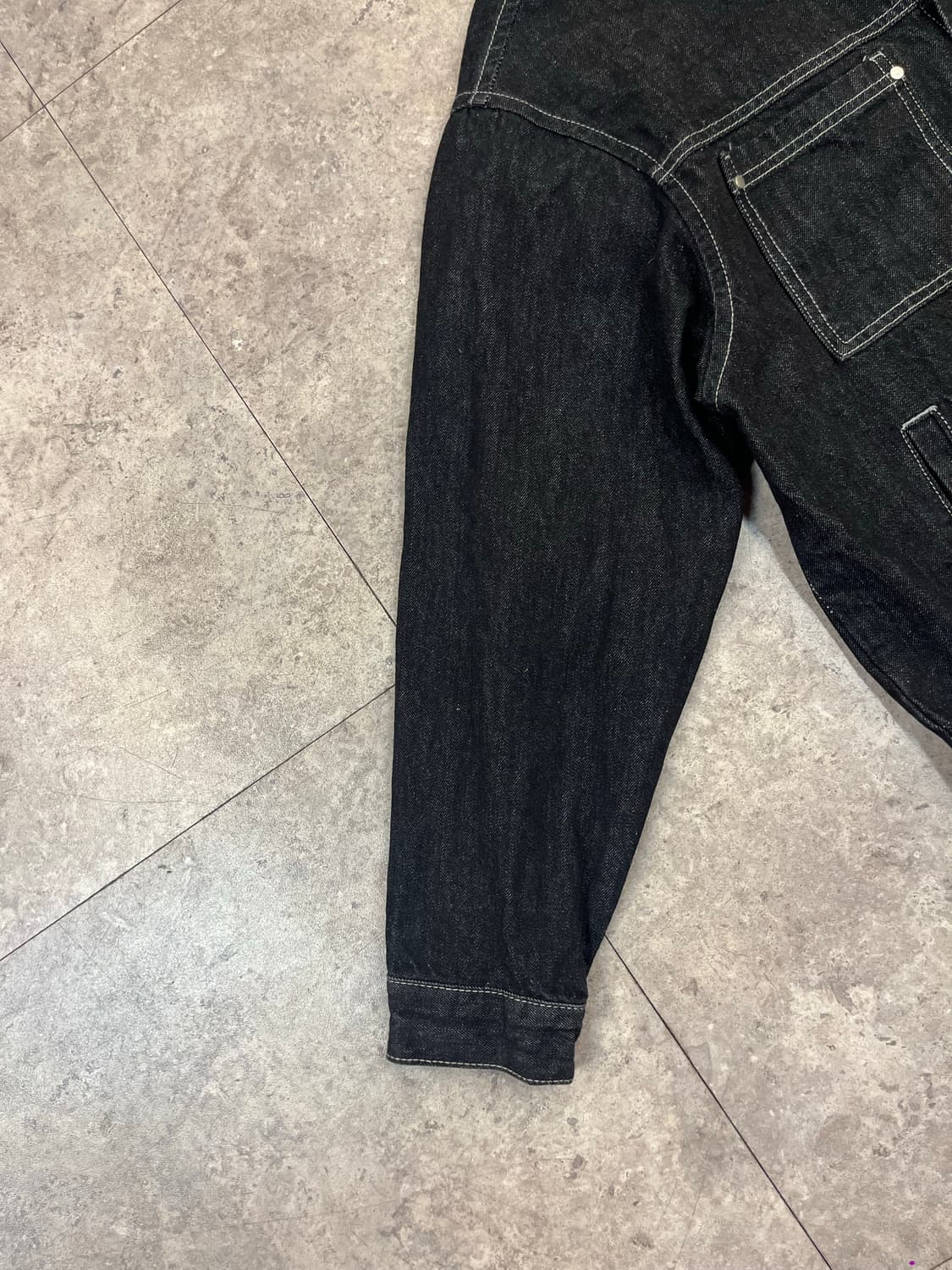 빈티지 흑청 데님 자켓 XL #csz4169 상품이미지6