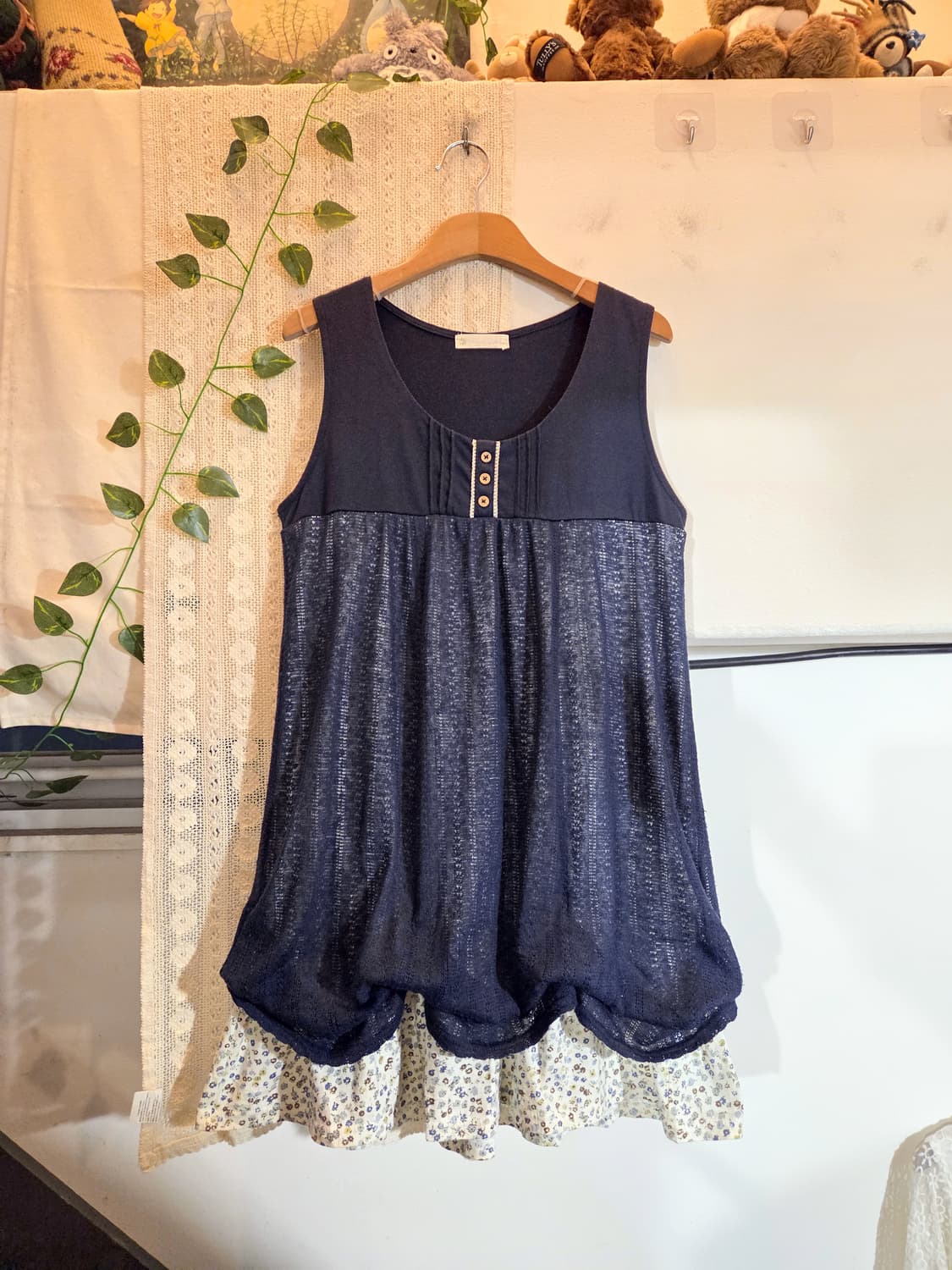 네이비 모리 민소매 원피스 상품이미지1