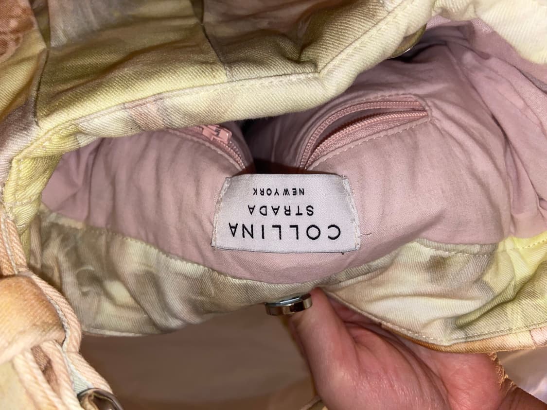 플라워 패턴 숄더백 collina strada 플리츠 데님 크로스백 상품이미지8