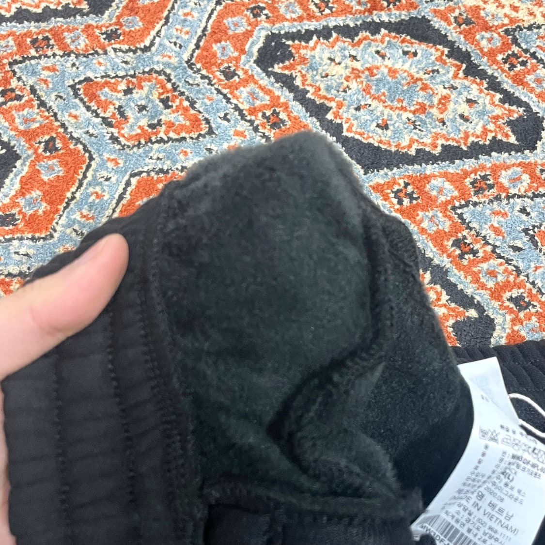 새상품 몽벨 블랙 밍크 기모 밴딩팬츠 남성L 상품이미지6