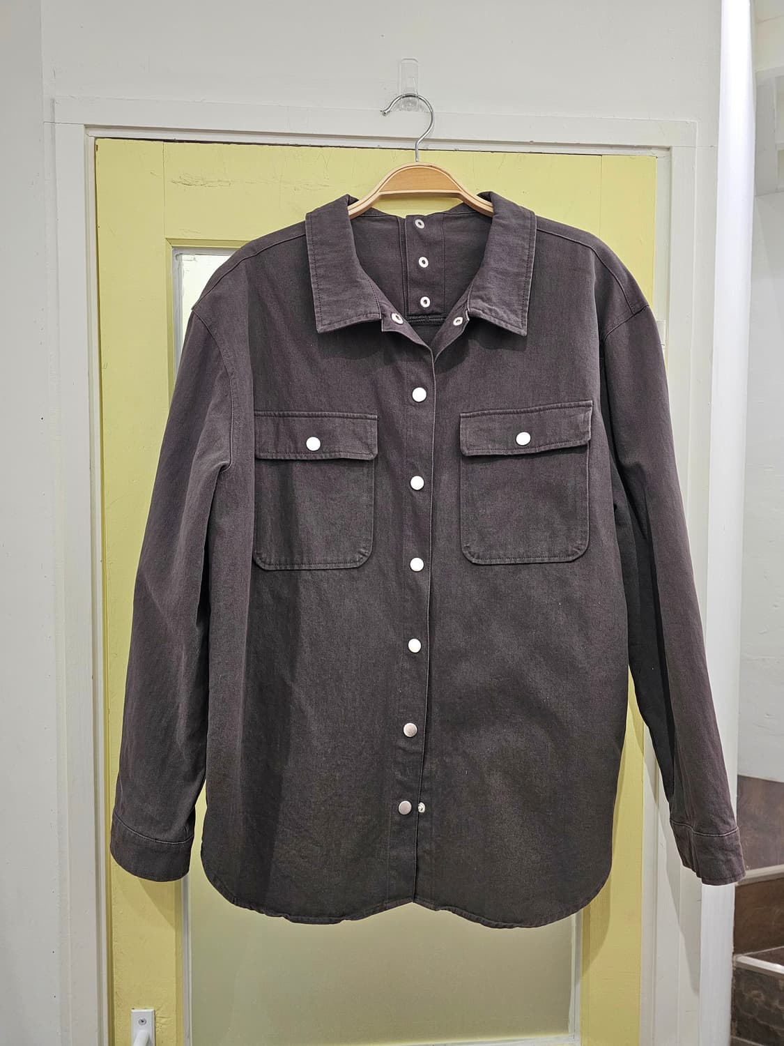 Japan 워시드 딥그레이 아우터 겸 셔츠 상품이미지2