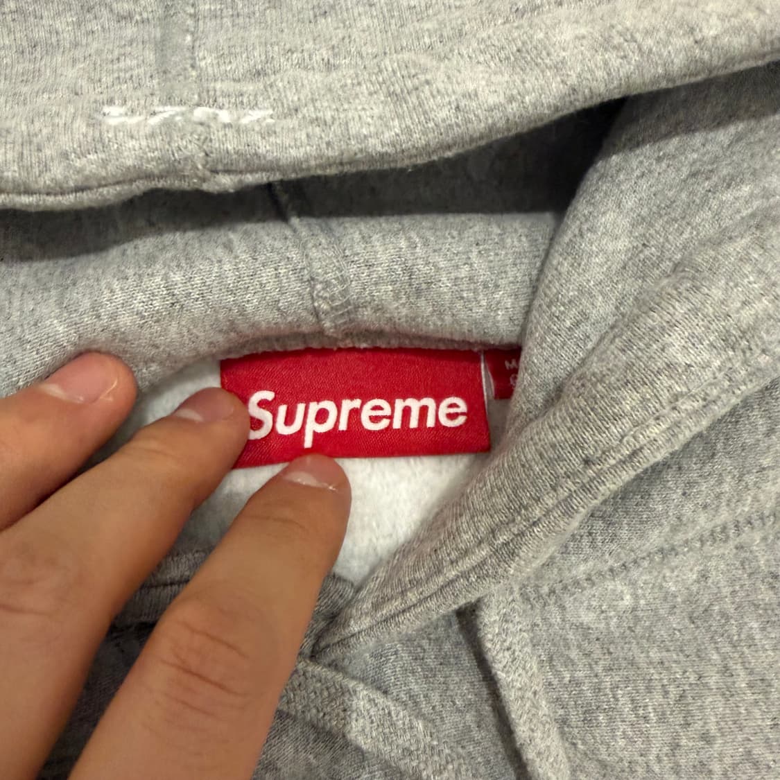 [L] 슈프림 24fw 박스로고 후드 헤더 그레이 상품이미지2