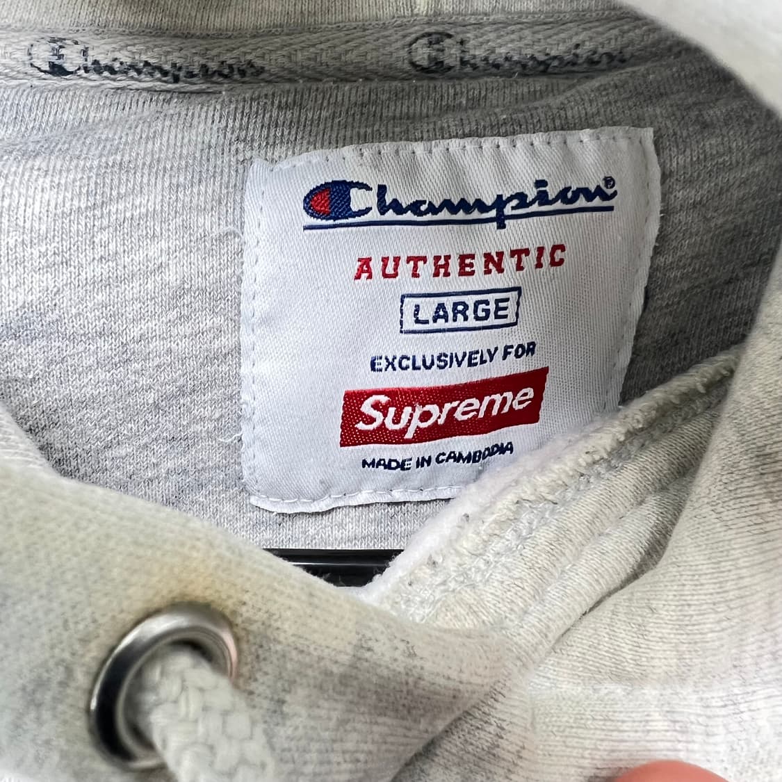 슈프림 챔피온 후드 오트밀 L 상품이미지5