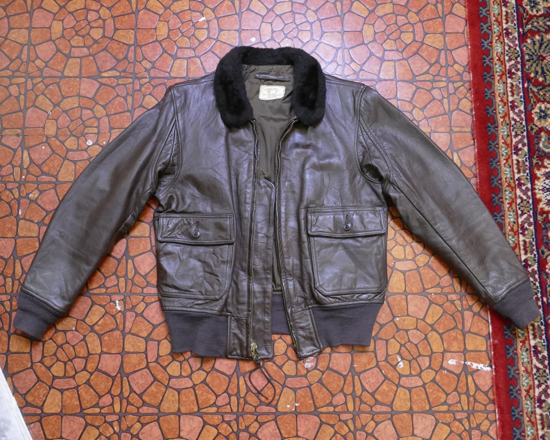 [L] 1976년 미해군 US Navy G-1 플라이트 자켓 오리지널 상품이미지1