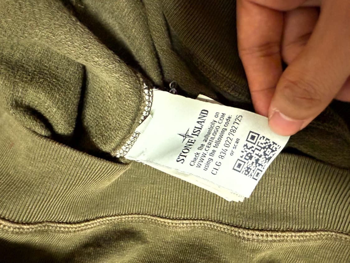 정품 스톤아일랜드 카키 맨투맨 상품이미지6