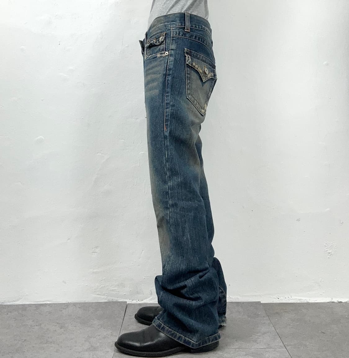 Heavy Washed Flap Pocket Denim Pants 상품이미지2