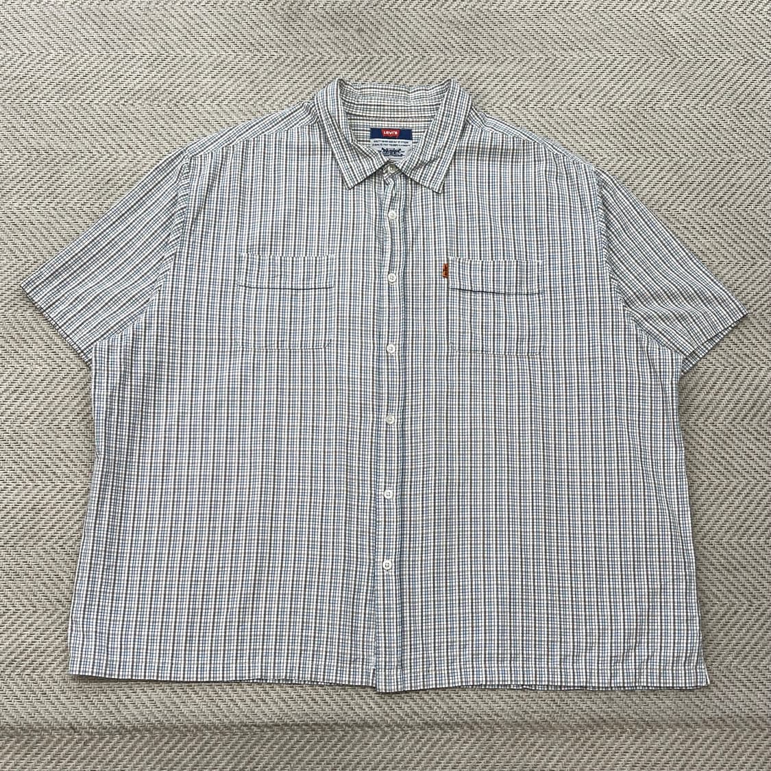 리바이스 체크 하프 셔츠 r3572 상품이미지1