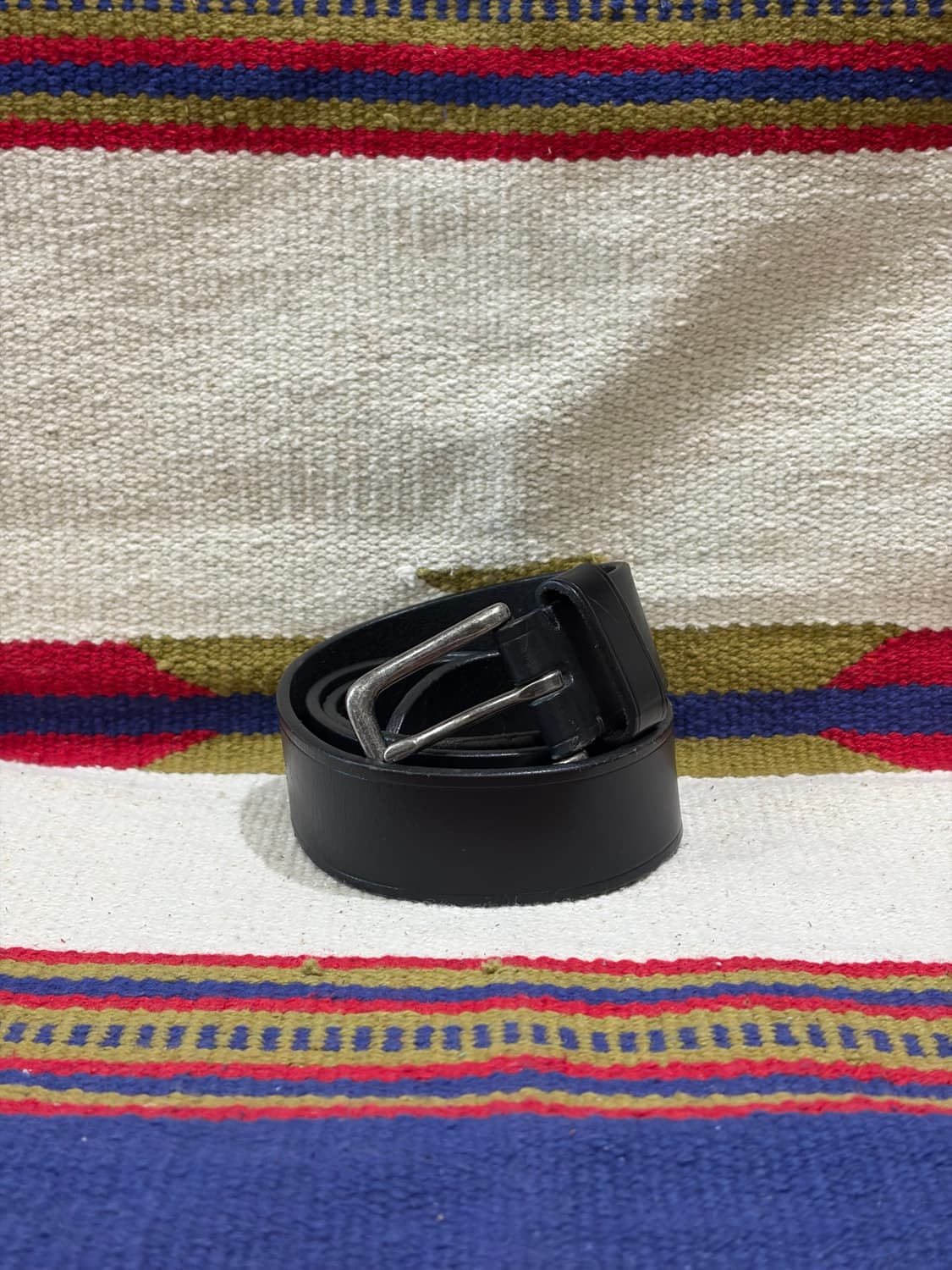 클래식 싱글핀 웨스턴 벨트 / 남자 검정 개리슨 가죽 벨트 상품이미지1