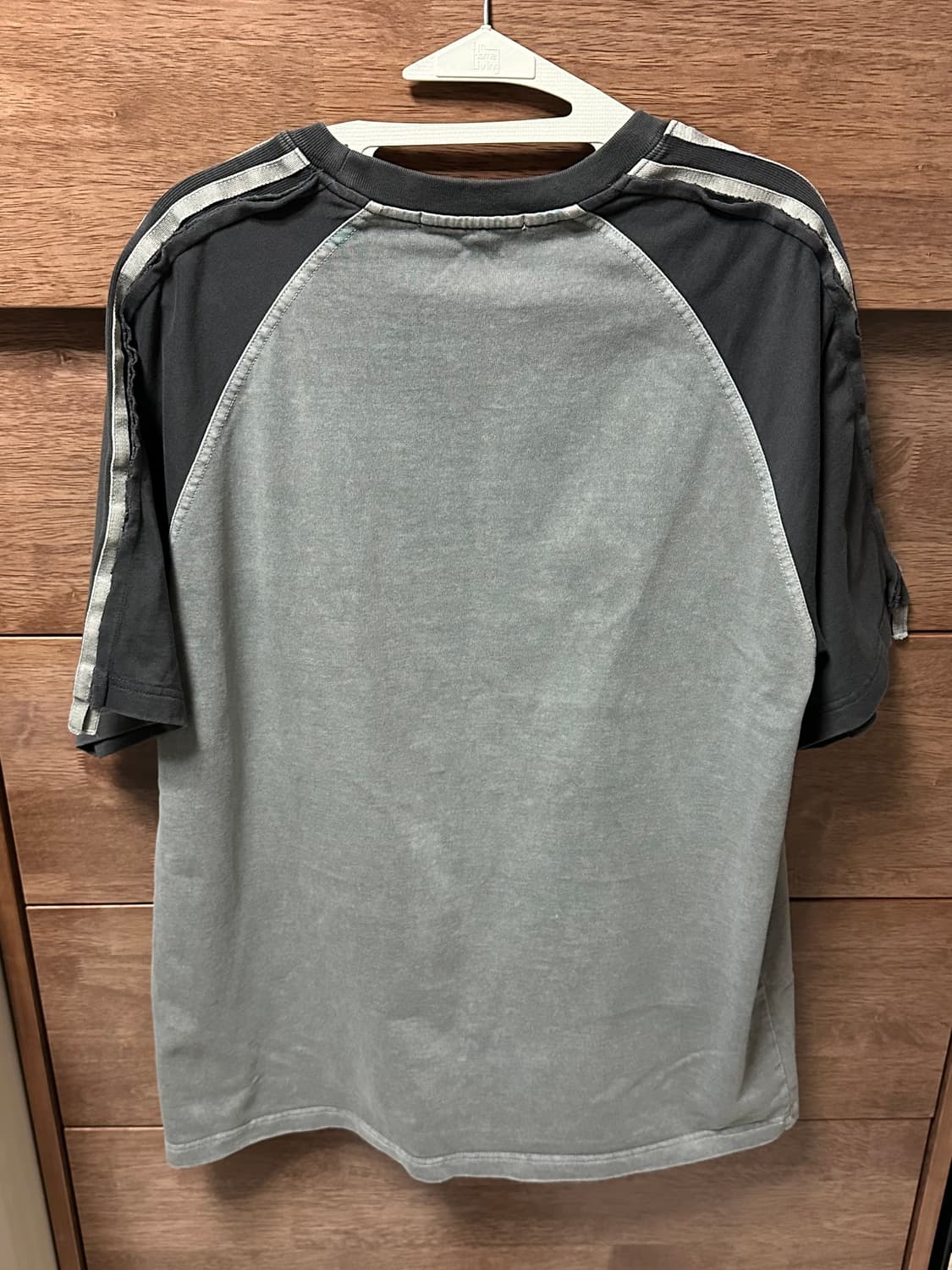 아이시토 래글런 티셔츠 그레이 L 상품이미지4