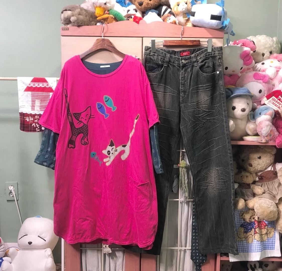 카모메산장 고양이 하구미 코디세트 상품이미지1