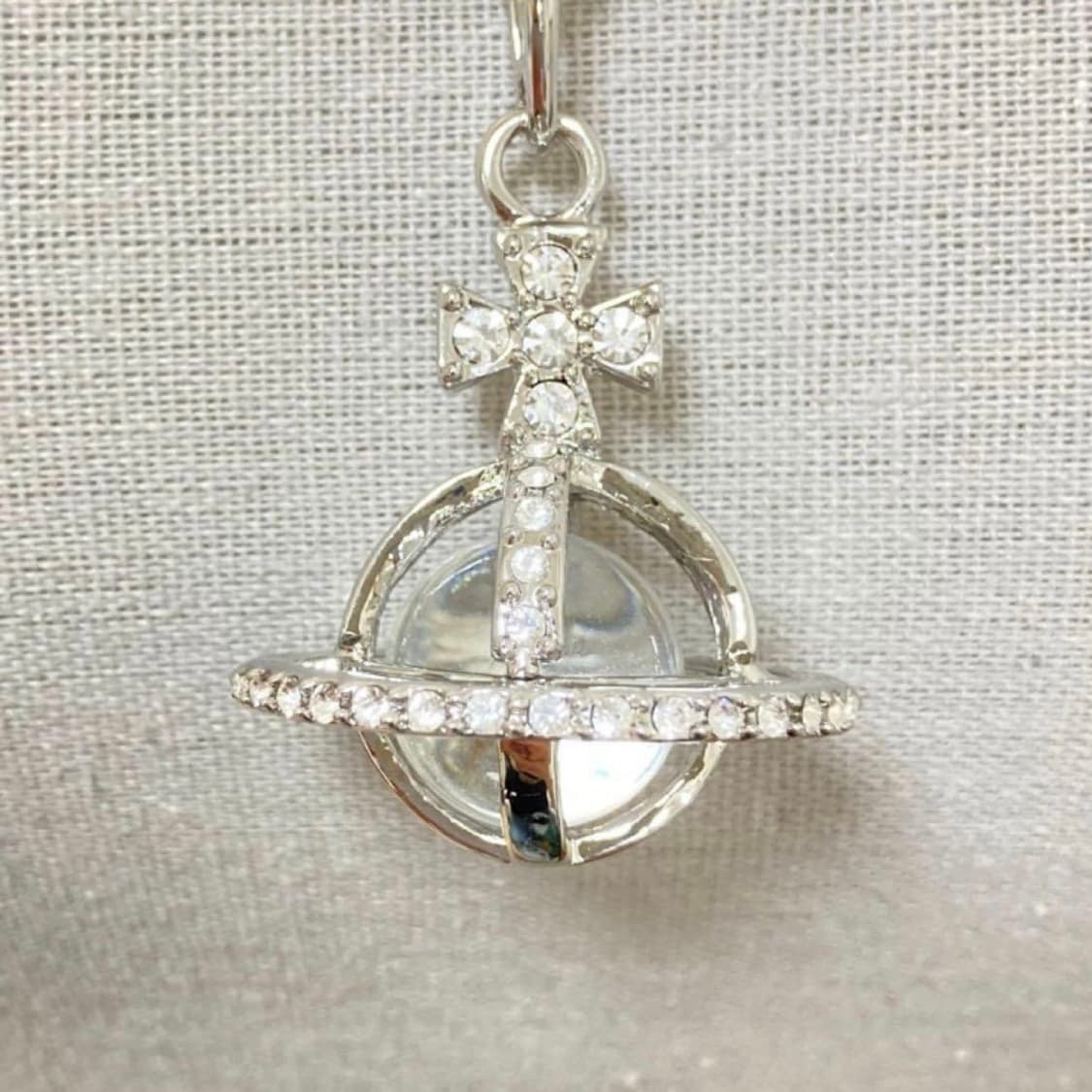 비비안웨스트우드 크리스탈 3D orb 목걸이, 링귀걸이 세트(새상품) 상품이미지5