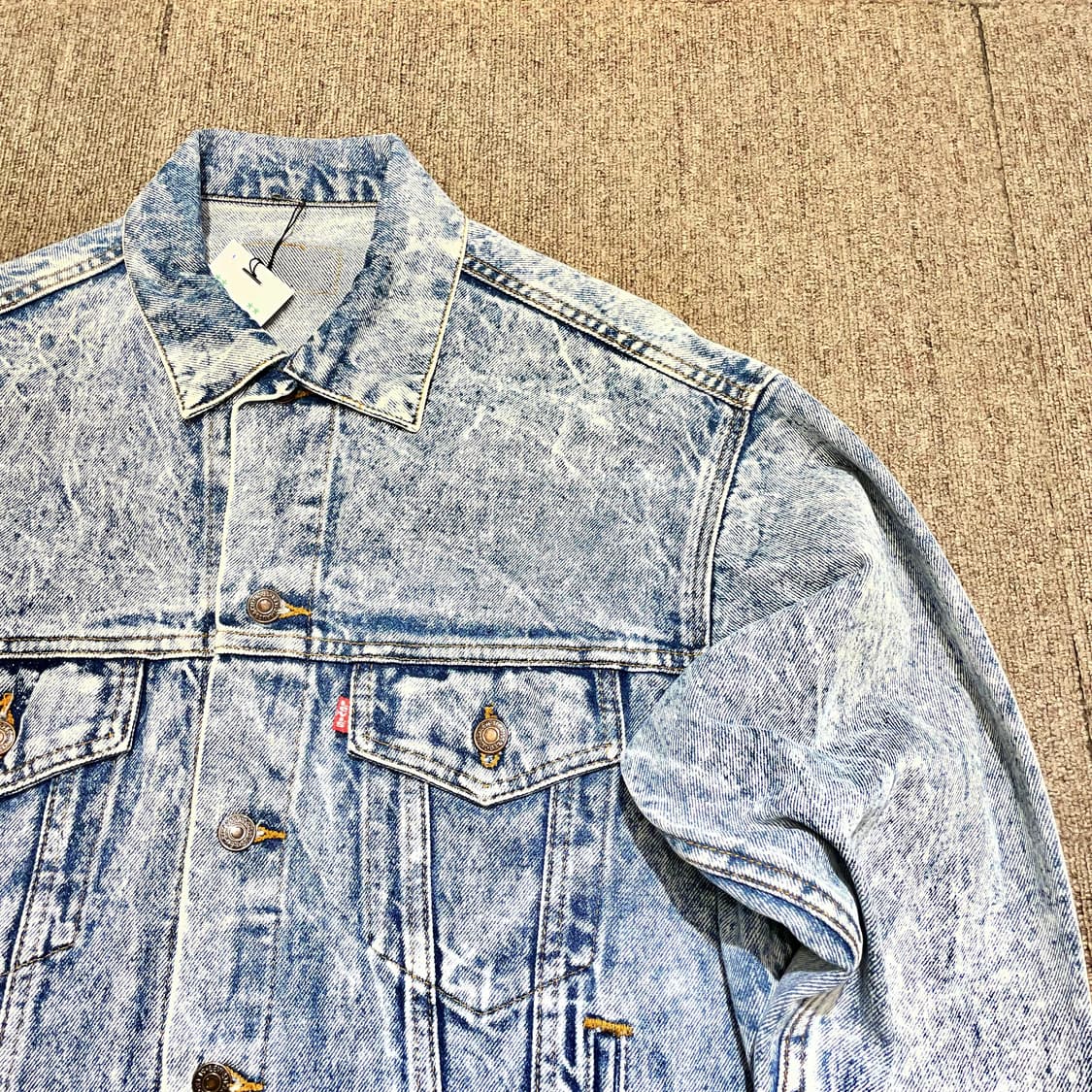 (M) 80~90s Levi's 리바이스 워싱 트러커 데님 자켓 상품이미지5