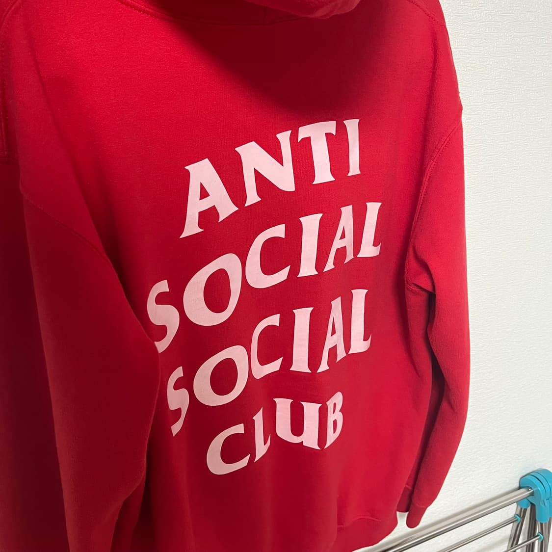 [L] 안티소셜클럽 후드티 레드 상품이미지4